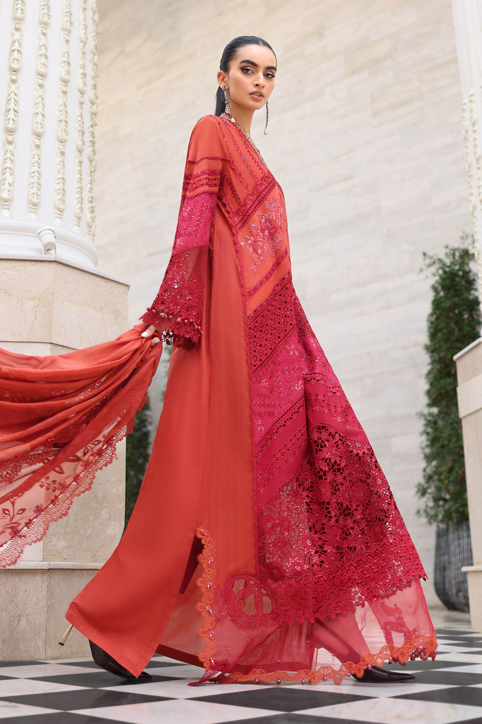 Maria B | Luxury Lawn 26 | 3 Piece Embroidered Lawn Suit - House Of Hania