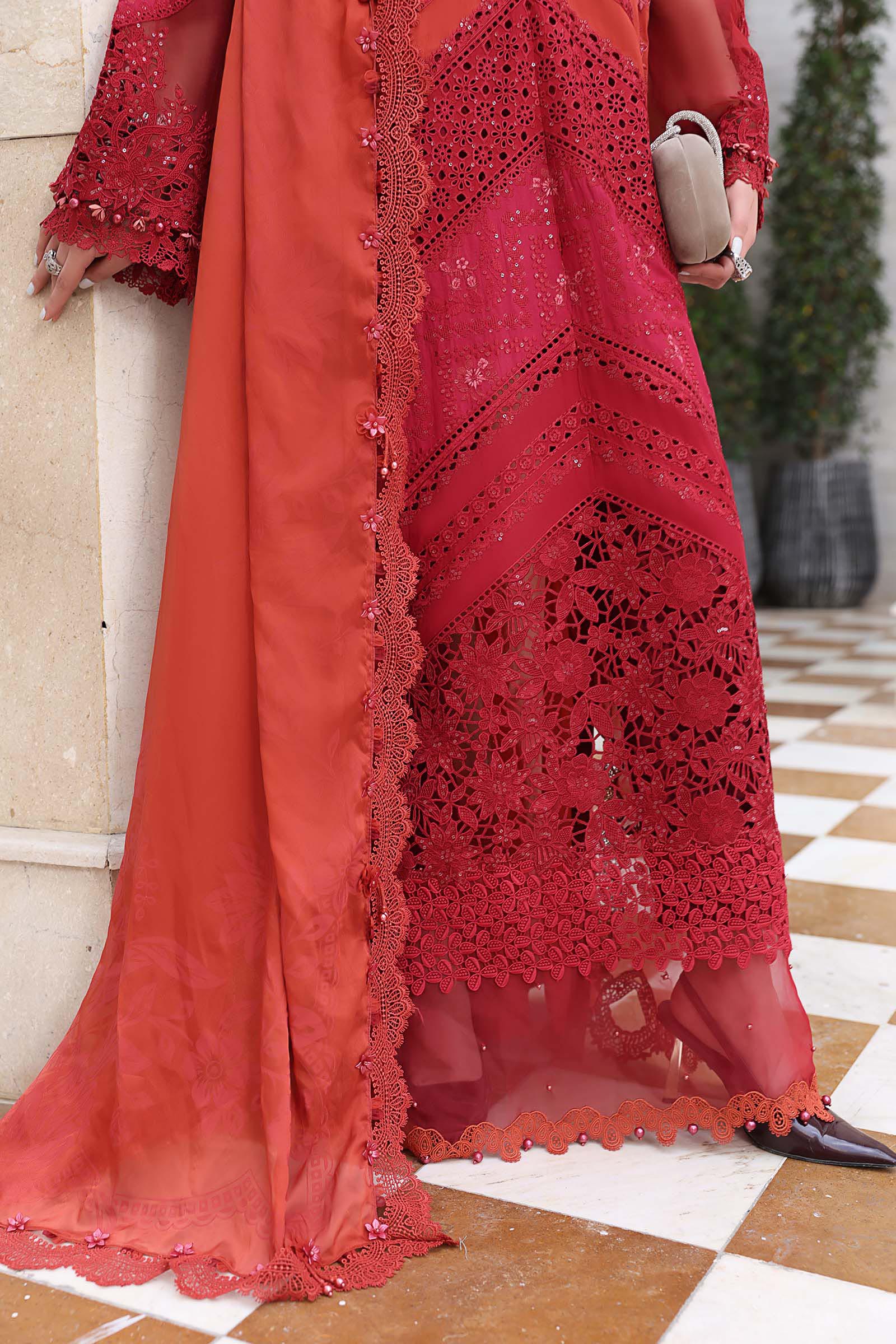Maria B | Luxury Lawn 26 | 3 Piece Embroidered Lawn Suit - House Of Hania