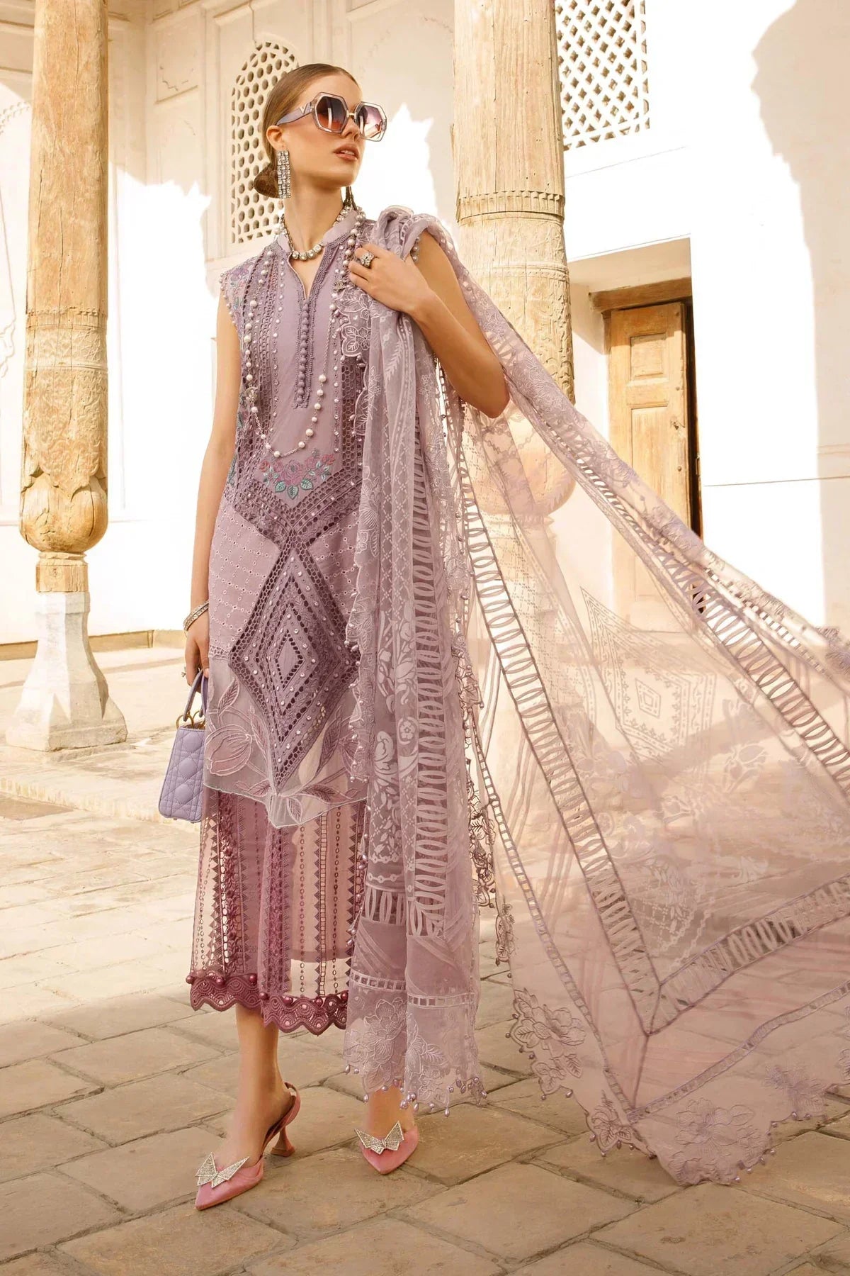 Maria B | Luxury Lawn | D-2301-A - House Of Hania