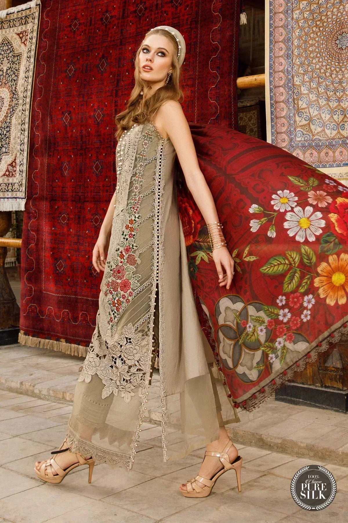 Maria B | Luxury Lawn | D-2313-A - House Of Hania