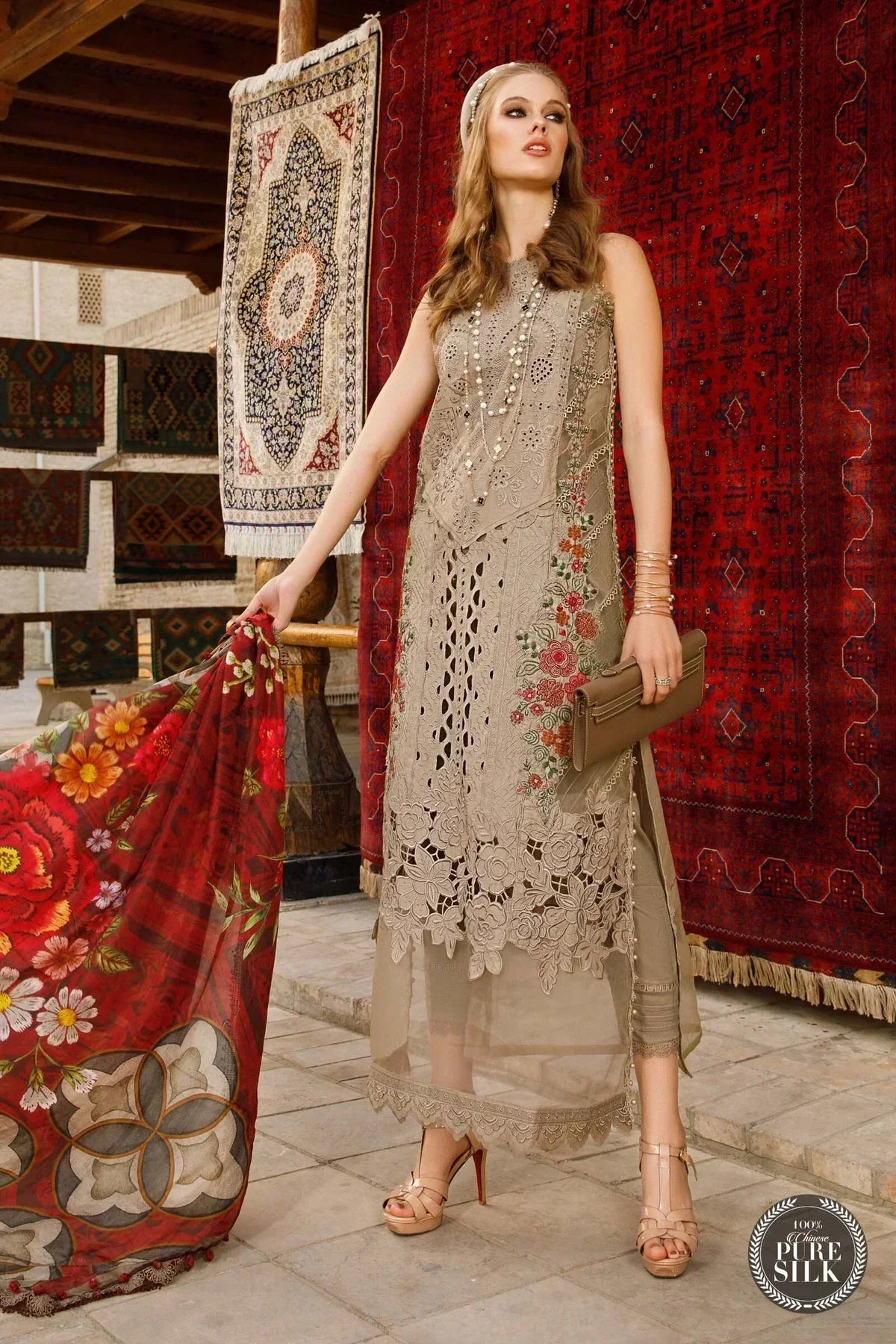 Maria B | Luxury Lawn | D-2313-A - House Of Hania