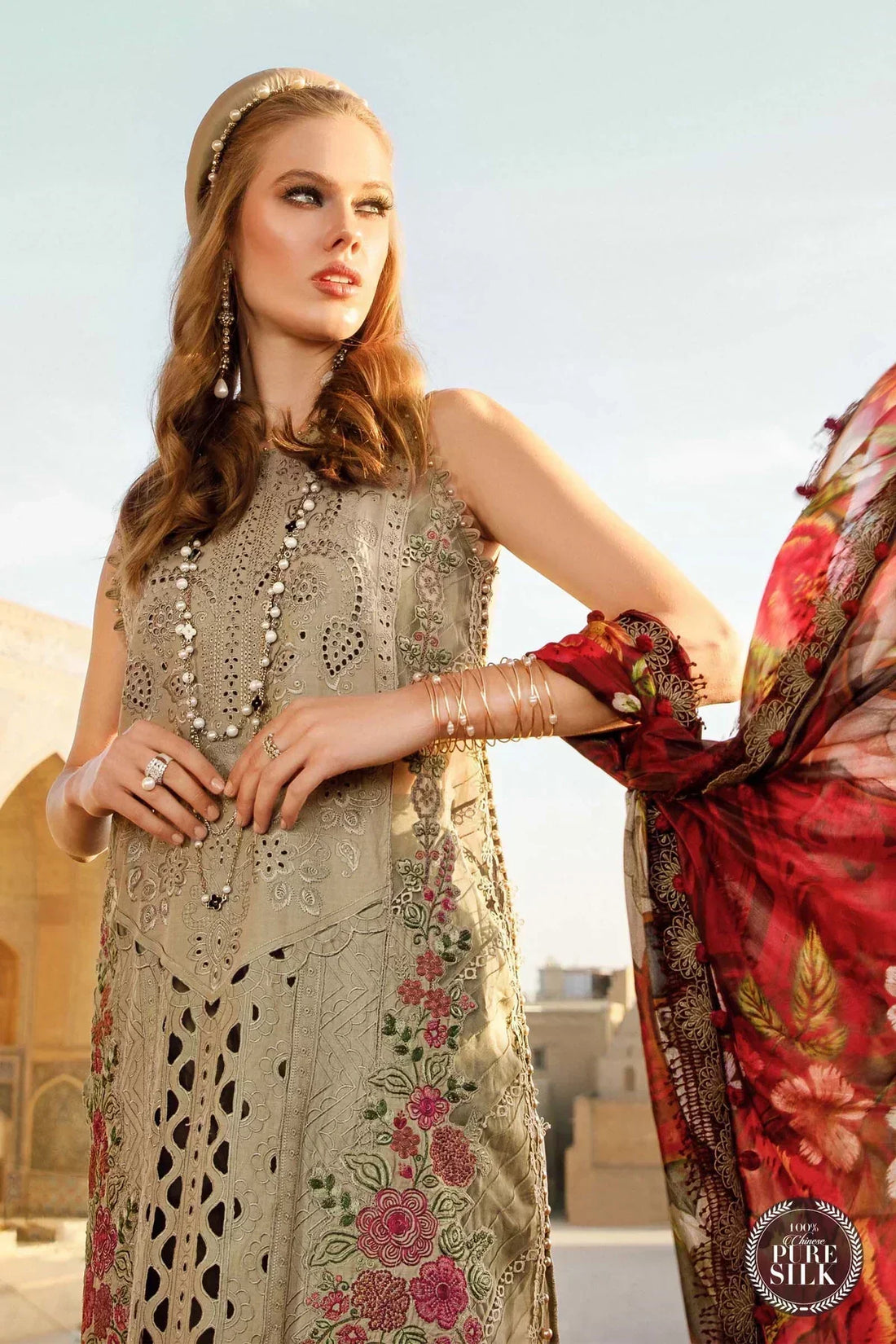 Maria B | Luxury Lawn | D-2313-A - House Of Hania