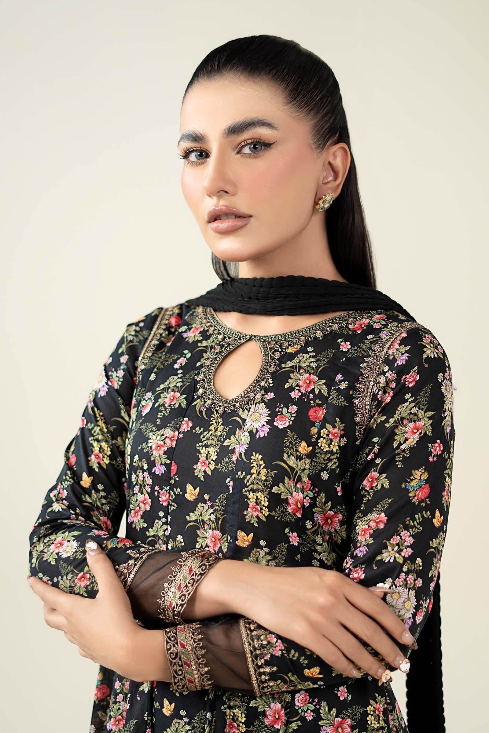 Maria B | Luxury Winter Pret 25 | DW-EA24-81R1-Black - House Of Hania