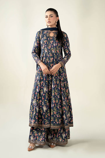 Maria B | Luxury Winter Pret 25 | DW-EA24-81R1-Blue - House Of Hania