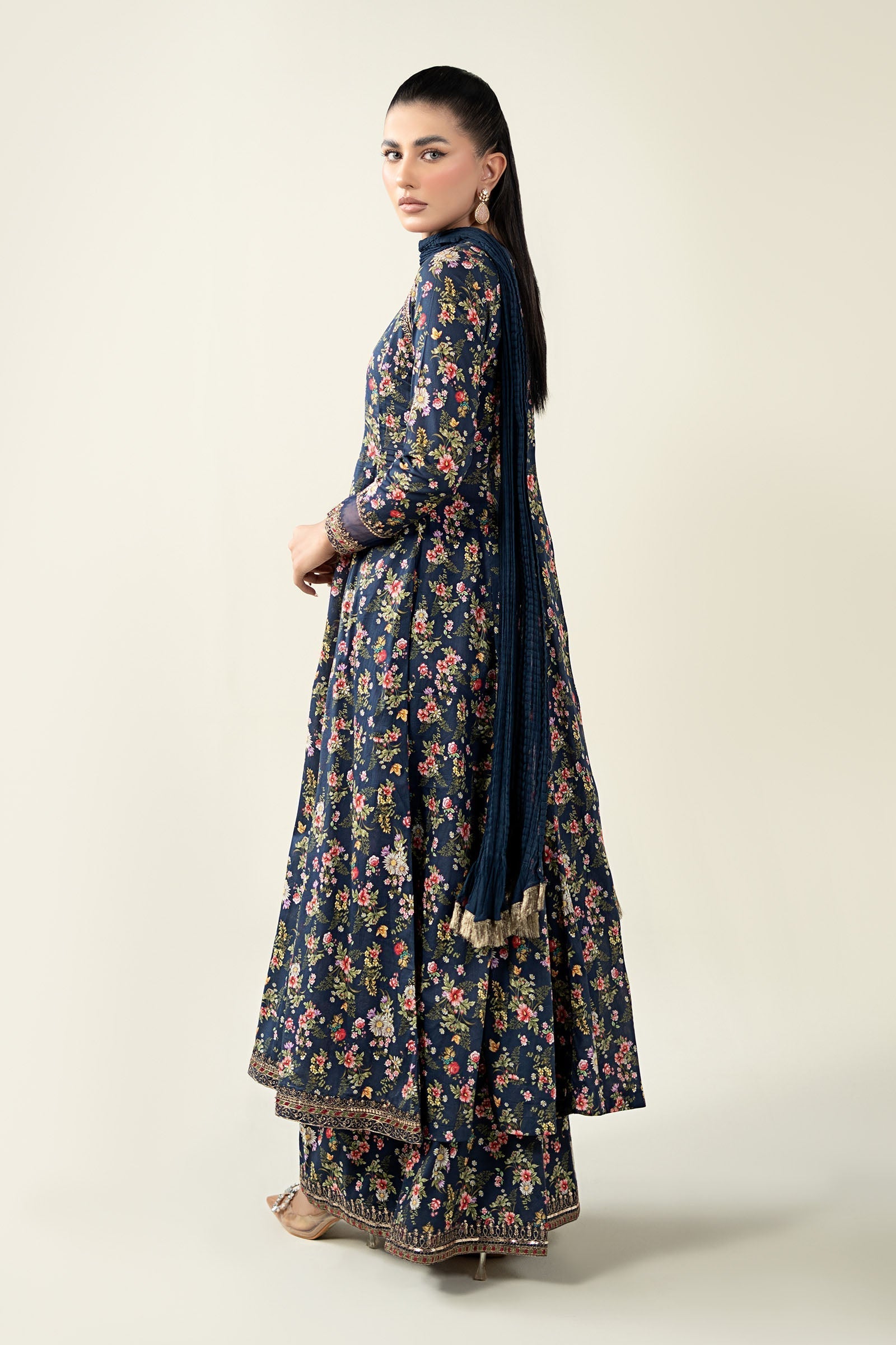 Maria B | Luxury Winter Pret 25 | DW-EA24-81R1-Blue - House Of Hania