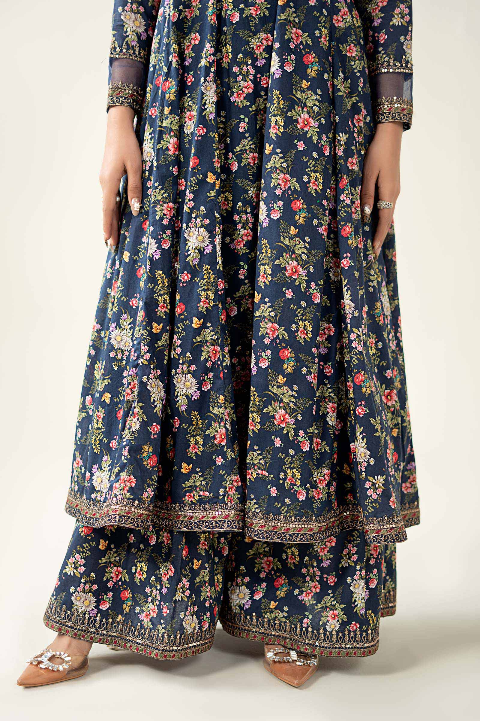 Maria B | Luxury Winter Pret 25 | DW-EA24-81R1-Blue - House Of Hania