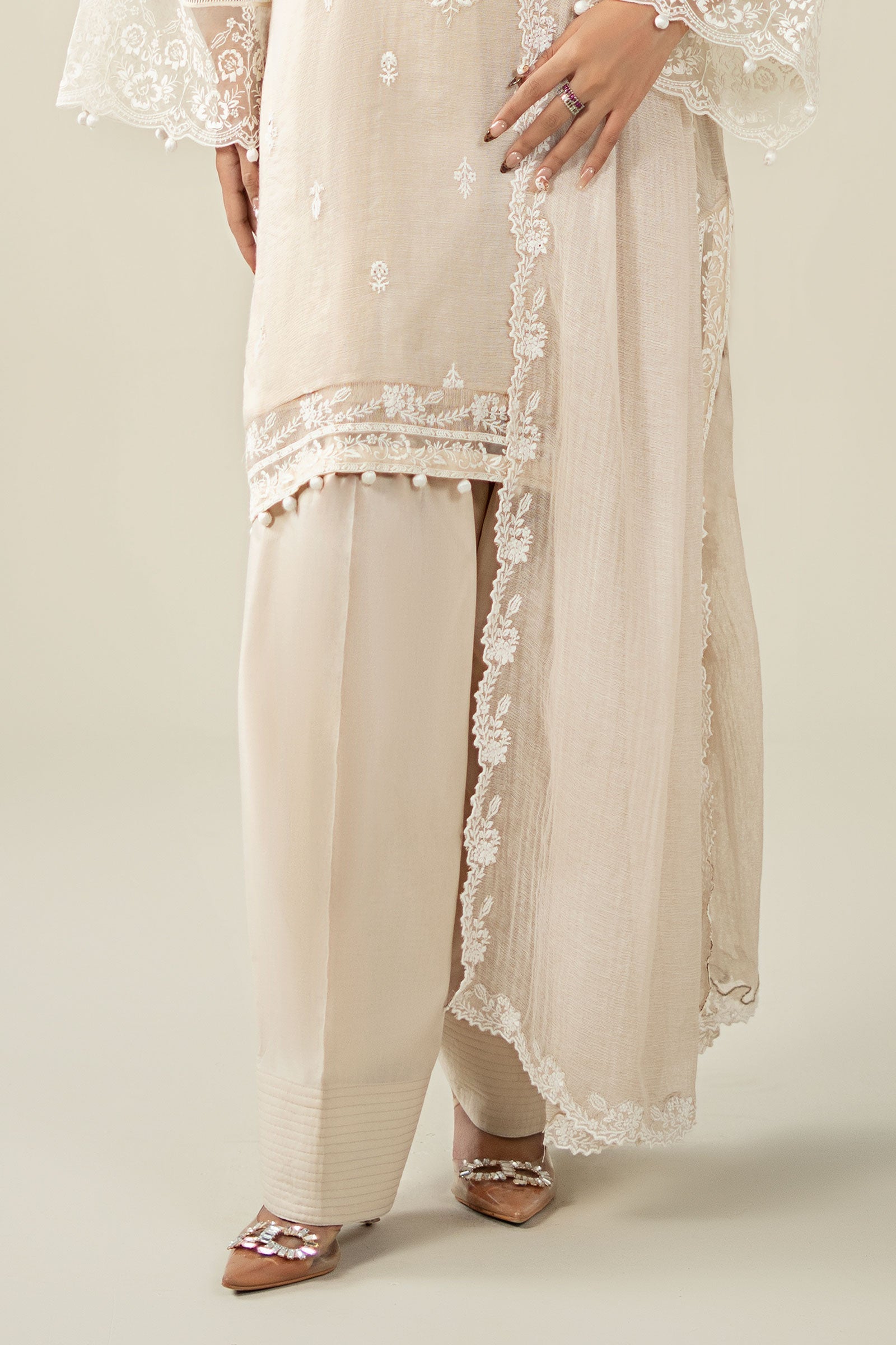Maria B | Luxury Winter Pret 25 | DW-EA25-123-Off White - House Of Hania