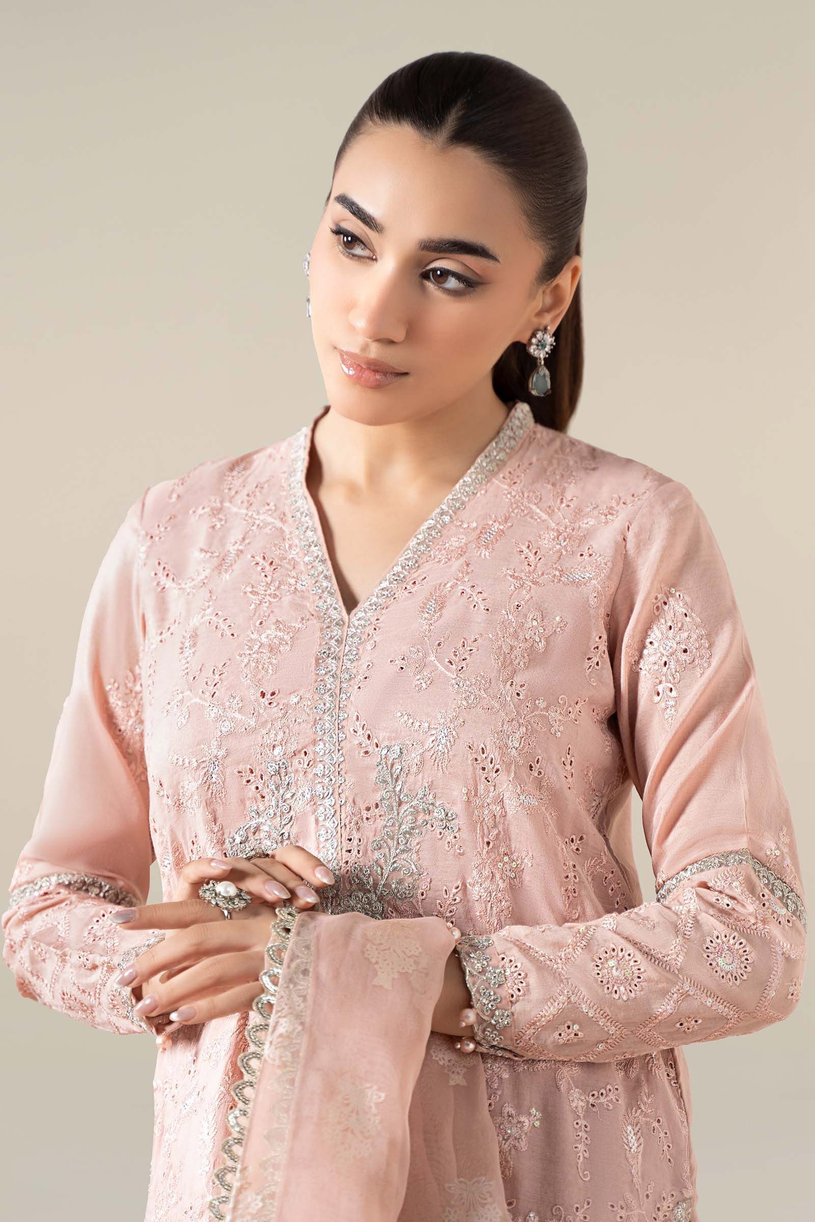 Maria B | Luxury Winter Pret 25 | DW-EA25-13-Peach - House Of Hania