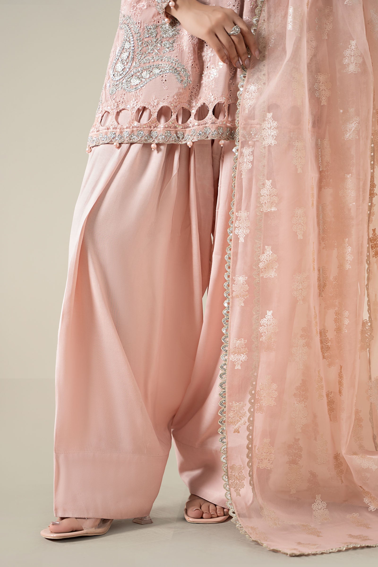 Maria B | Luxury Winter Pret 25 | DW-EA25-13-Peach - House Of Hania