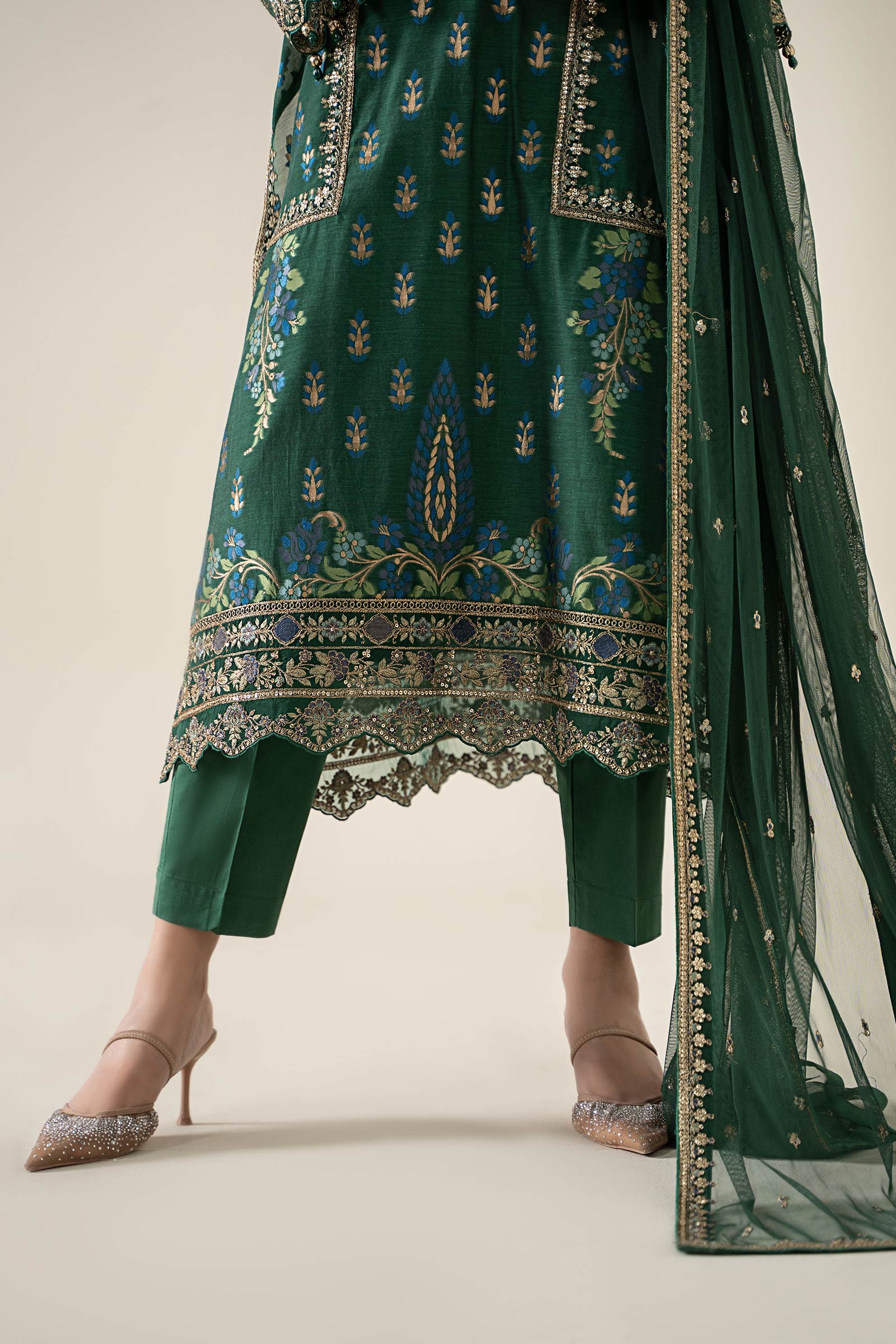 Maria B | Luxury Winter Pret 25 |DW-EA25-59-Green - House Of Hania