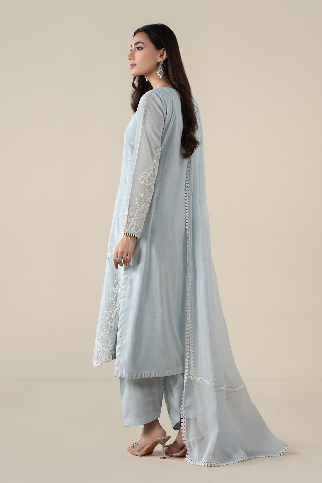 Maria B | Luxury Winter Pret 25 | DW-EA25-76-Blue - House Of Hania