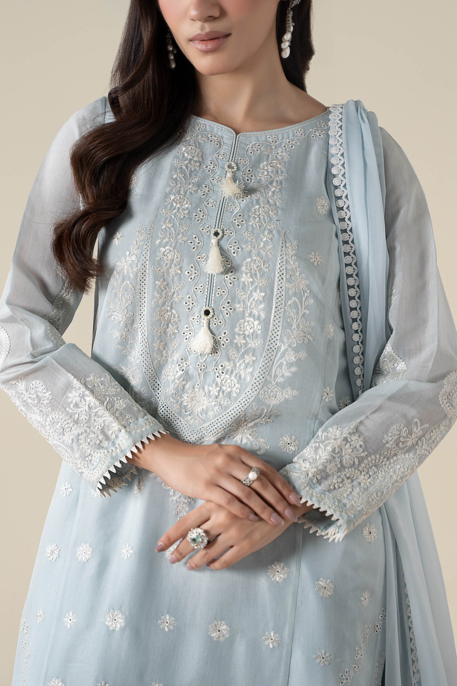 Maria B | Luxury Winter Pret 25 | DW-EA25-76-Blue - House Of Hania
