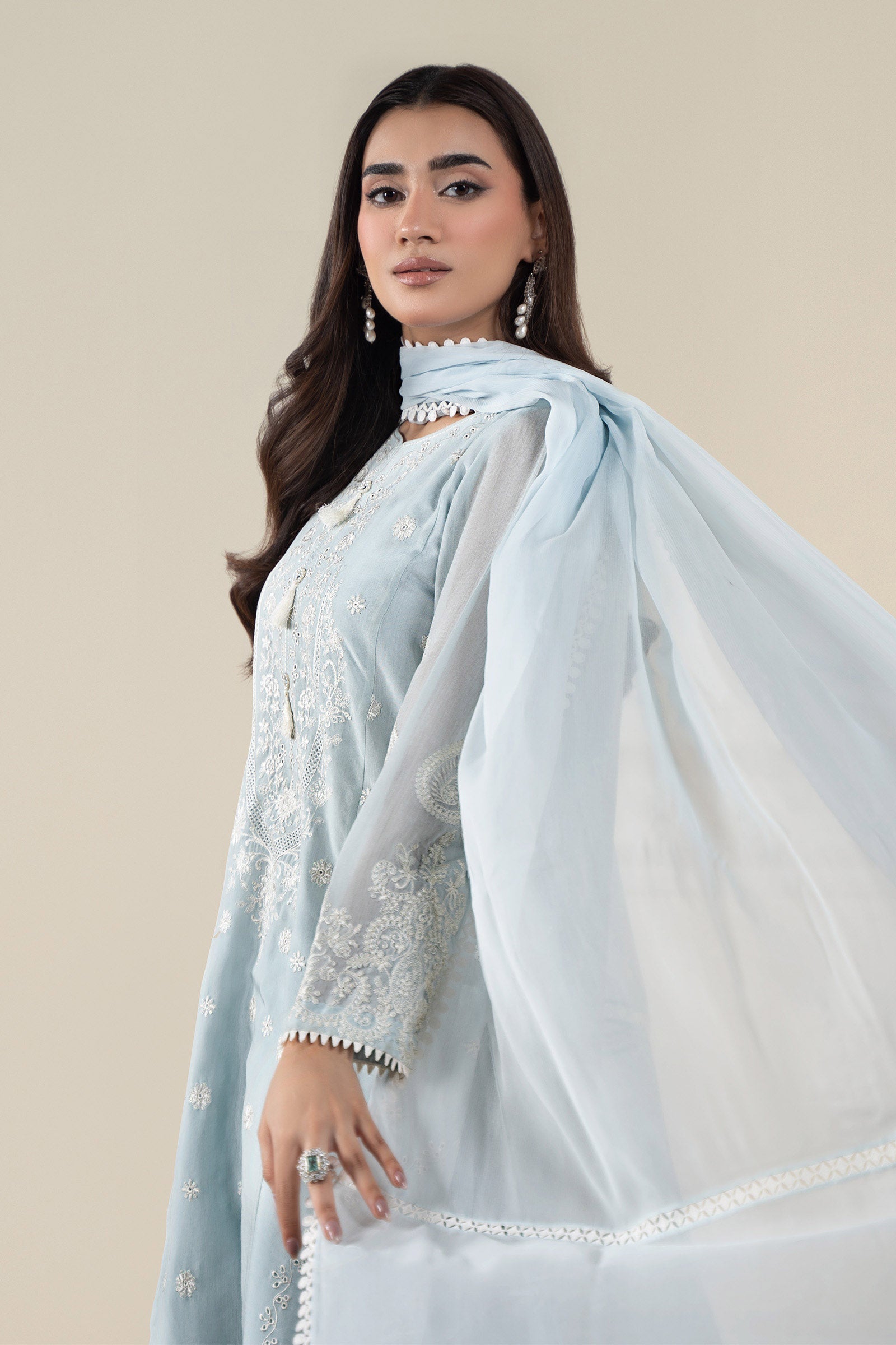 Maria B | Luxury Winter Pret 25 | DW-EA25-76-Blue - House Of Hania