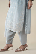 Maria B | Luxury Winter Pret 25 | DW-EA25-76-Blue - House Of Hania