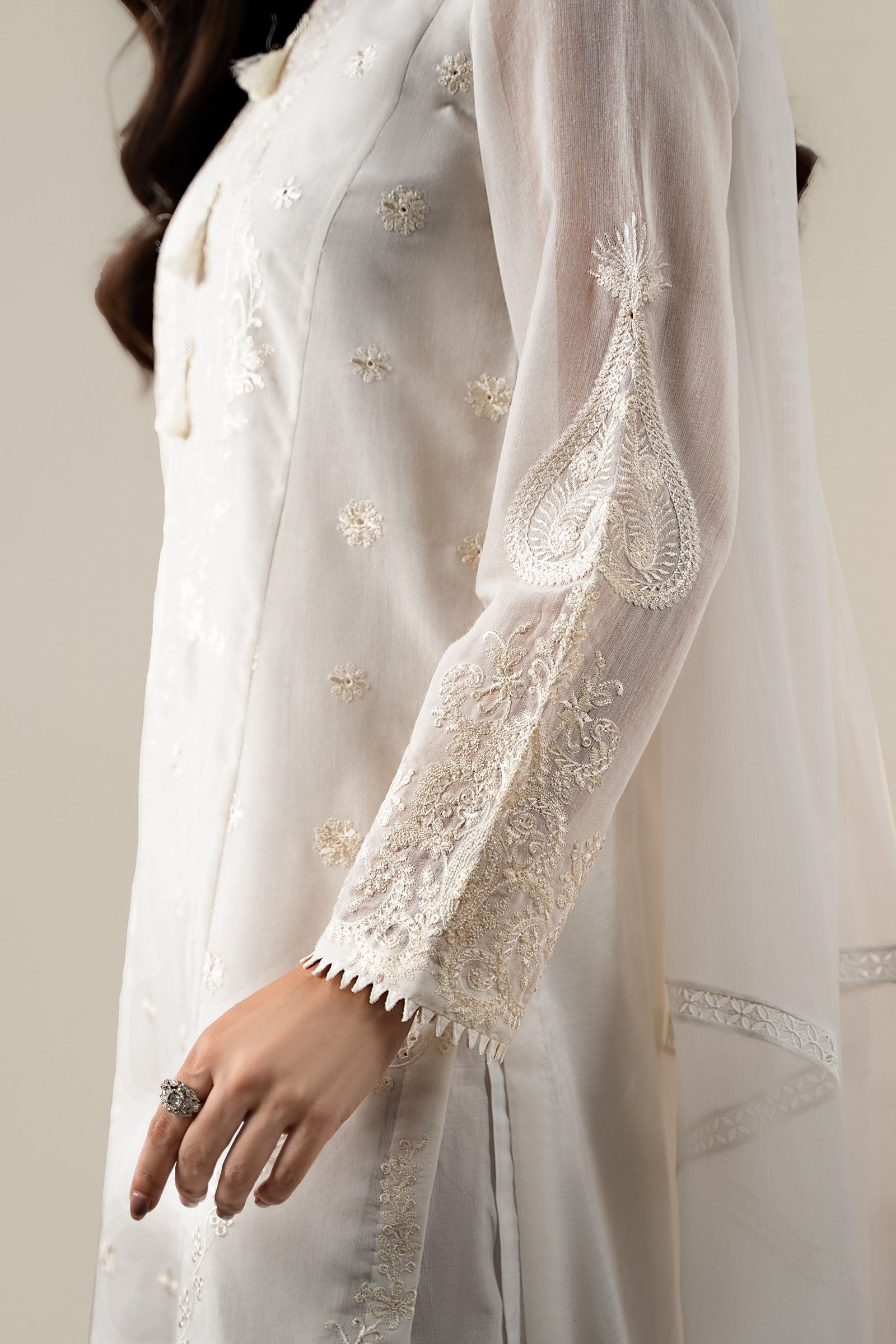 Maria B | Luxury Winter Pret 25 | DW-EA25-76-Off White - House Of Hania
