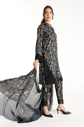 Maria B | Luxury Winter Pret 25 | DW-EF23-71R1-Black - House Of Hania