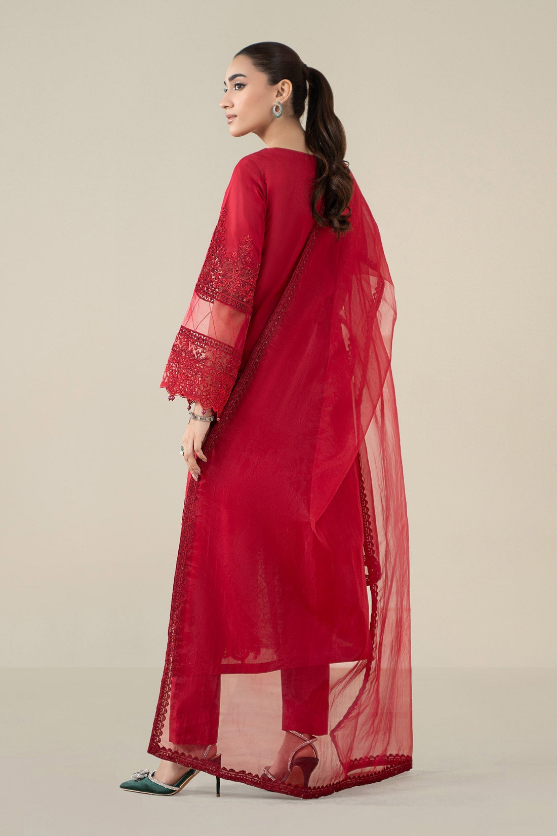Maria B | Luxury Winter Pret 25 | DW-EF25-08-Red - House Of Hania