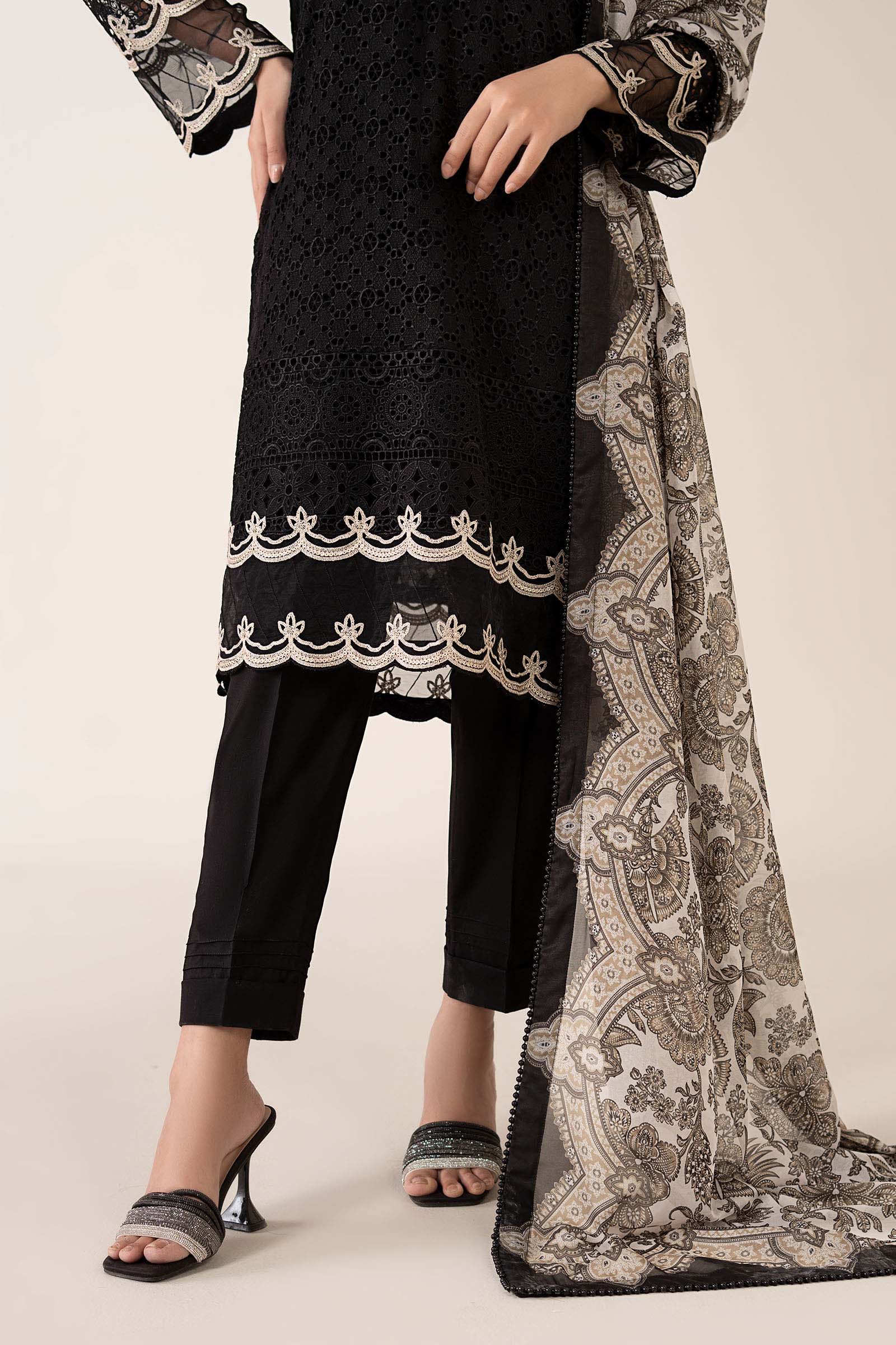 Maria B | Luxury Winter Pret 25 | DW-MN24-10R1-Black - House Of Hania
