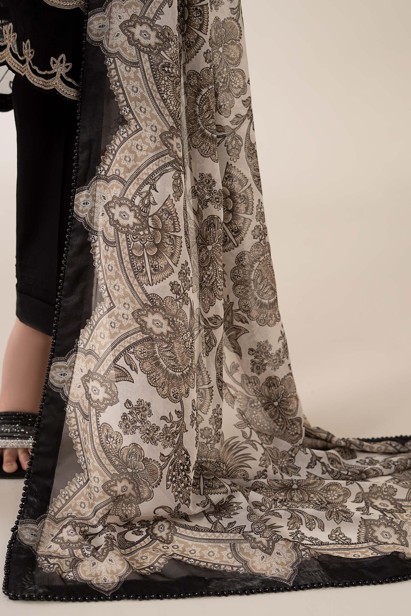 Maria B | Luxury Winter Pret 25 | DW-MN24-10R1-Black - House Of Hania