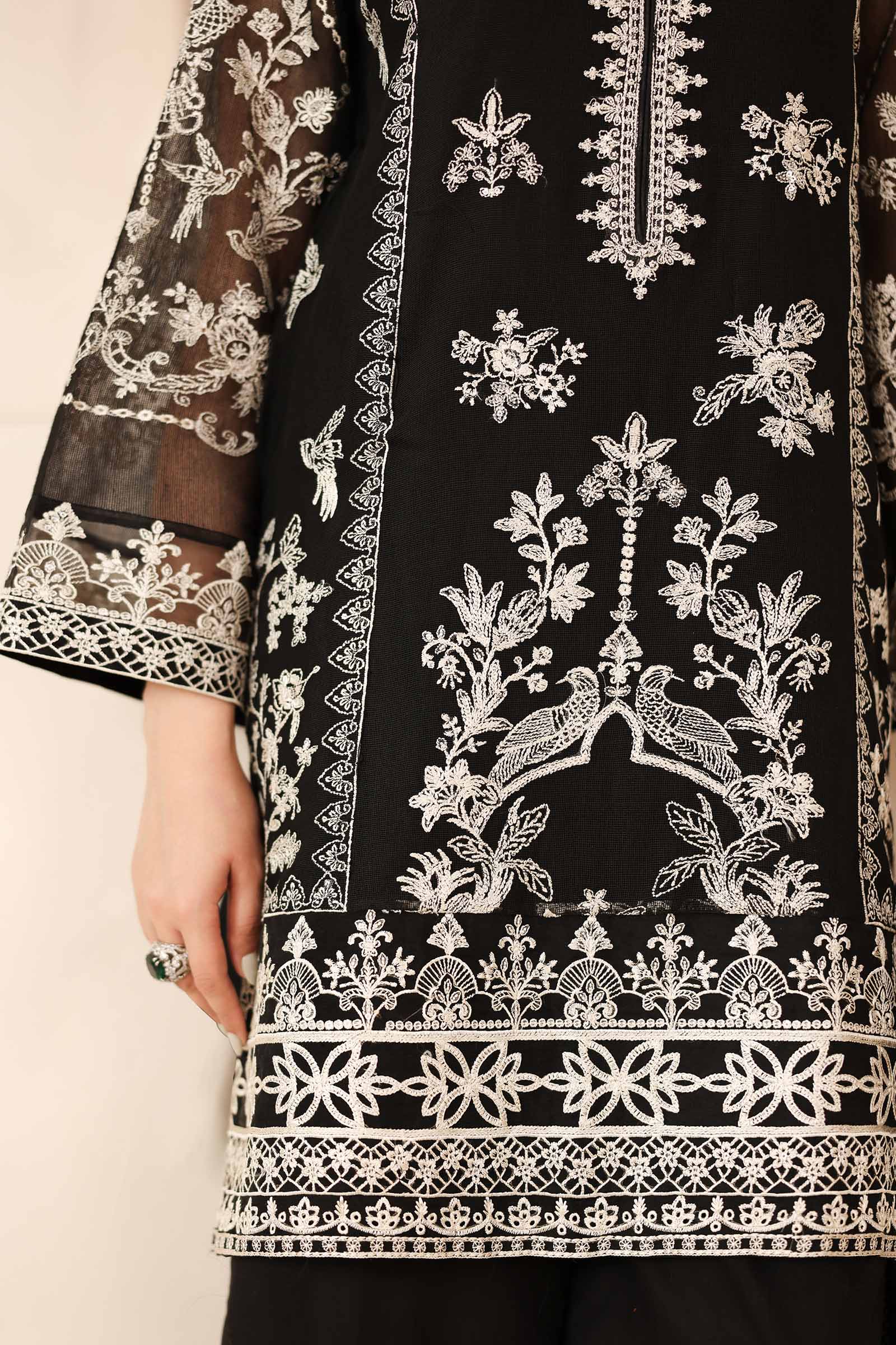 Maria B | Luxury Winter Pret 25 | DW-MN25-03-Black - House Of Hania