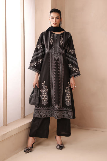 Maria B | Luxury Winter Pret 25 | DW-MN25-10-Black - House Of Hania