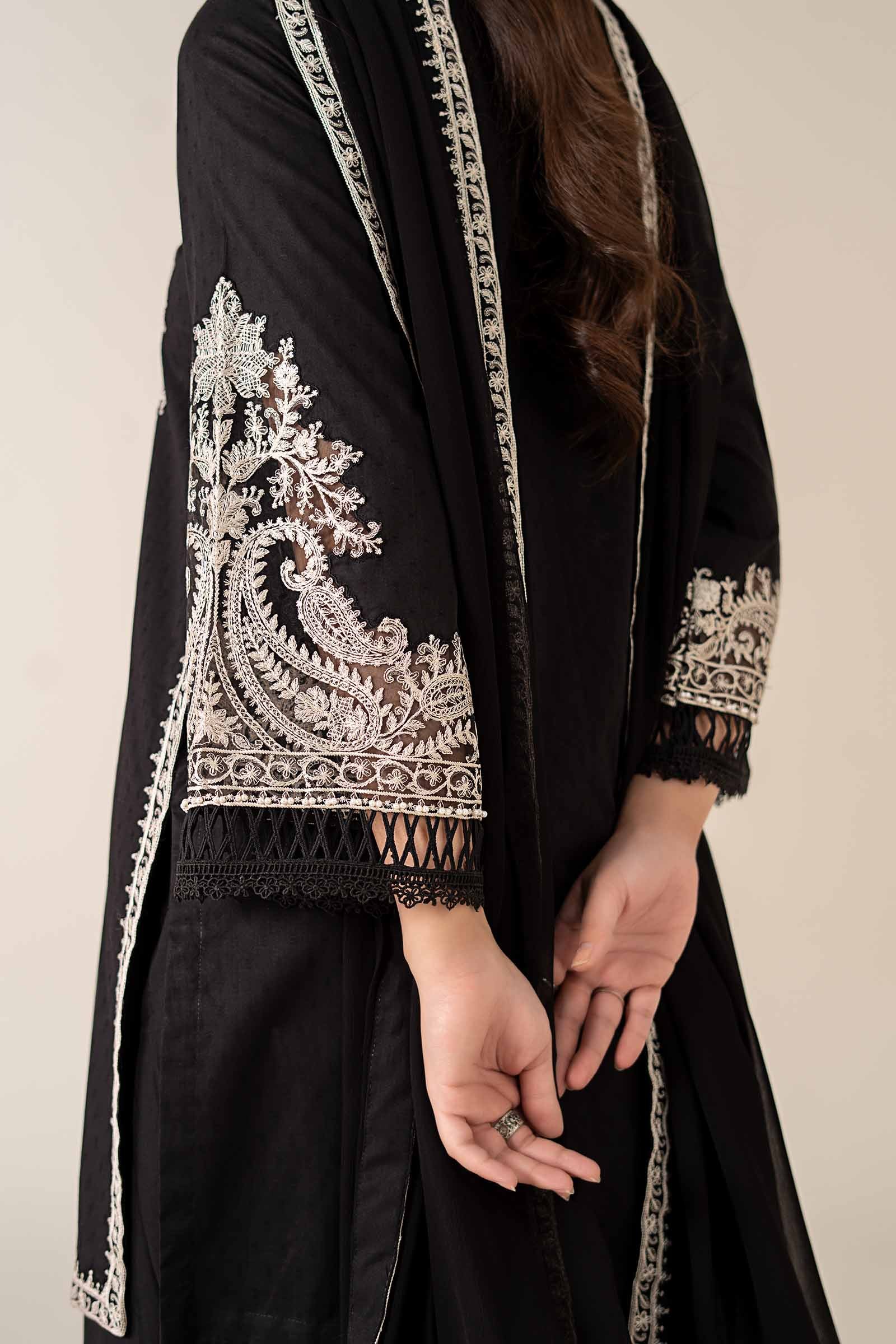 Maria B | Luxury Winter Pret 25 | DW-MN25-12-Black - House Of Hania