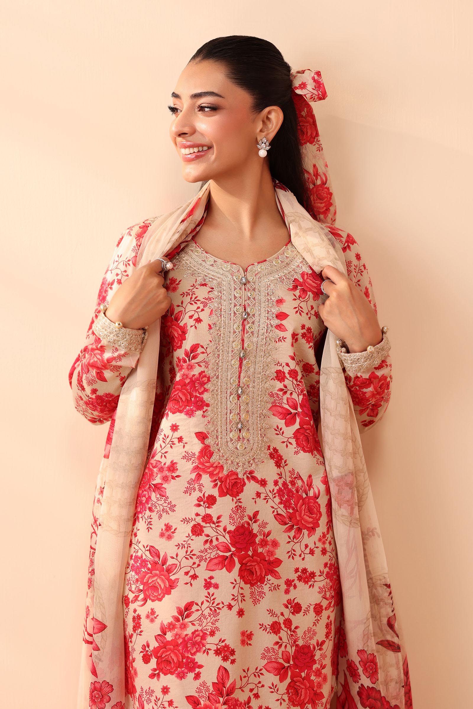 Maria B | Luxury Winter Pret 25 | DW-PF25-63-Pink - House Of Hania