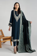 Maria B | Luxury Winter Pret 25 | DW-W24-102R1-Blue - House Of Hania