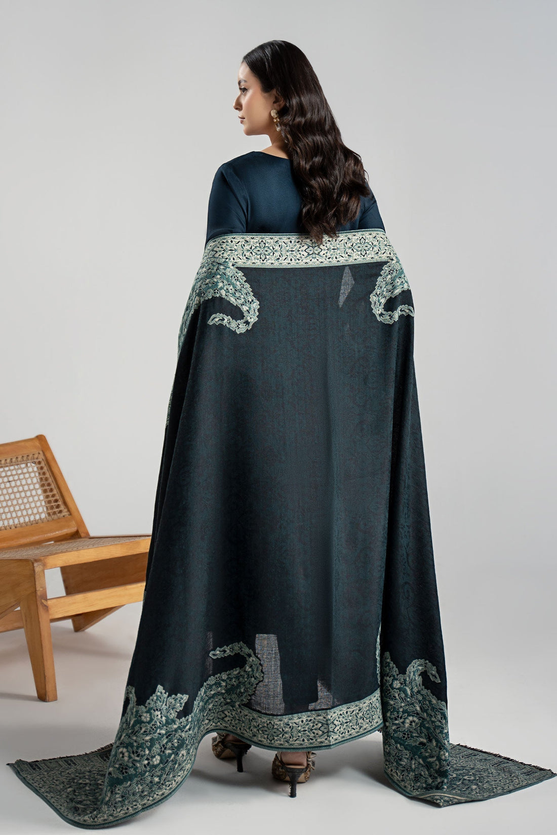 Maria B | Luxury Winter Pret 25 | DW-W24-102R1-Blue - House Of Hania