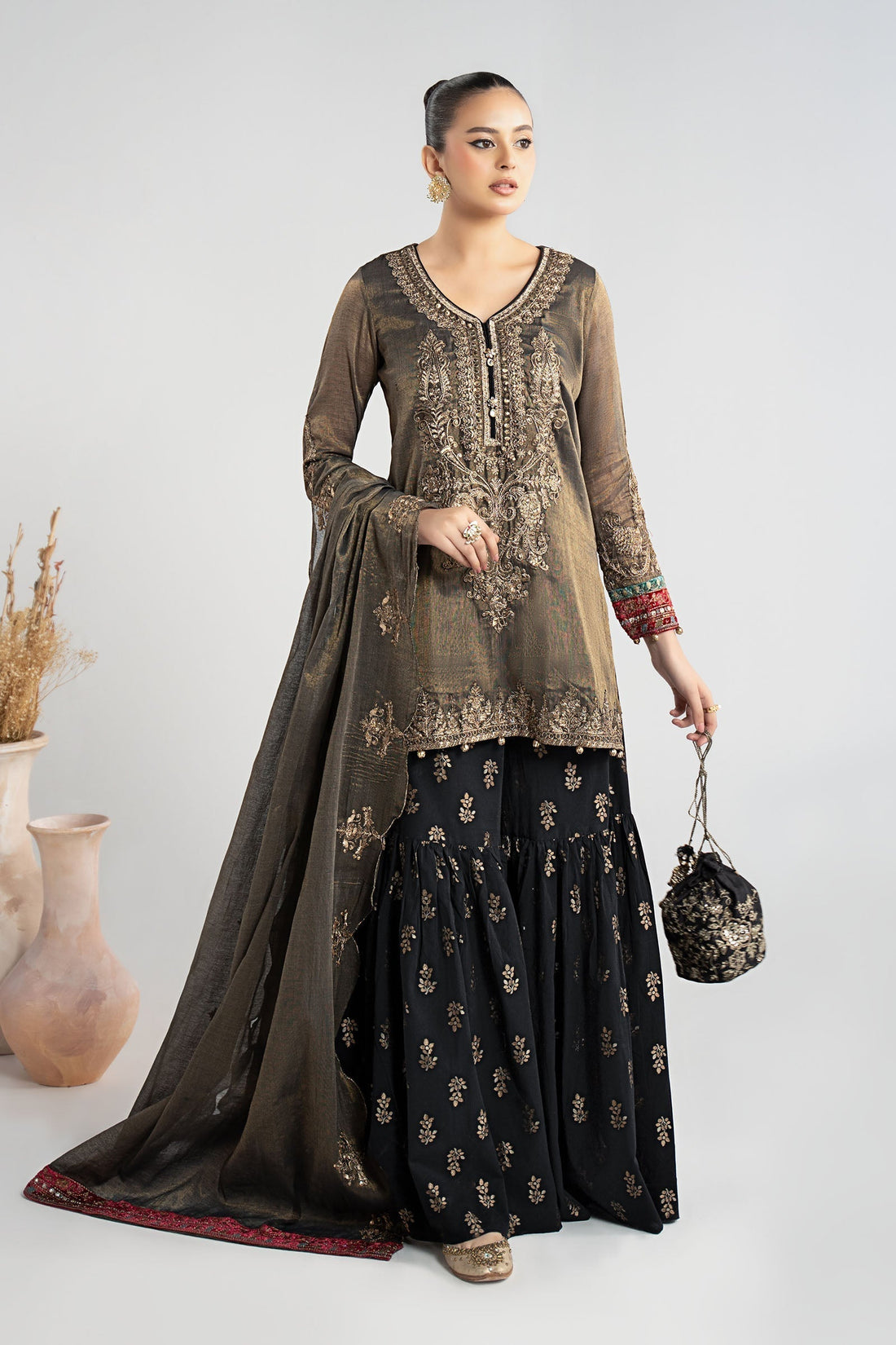 Maria B | Luxury Winter Pret 25 | DW-W25-01-Black - House Of Hania