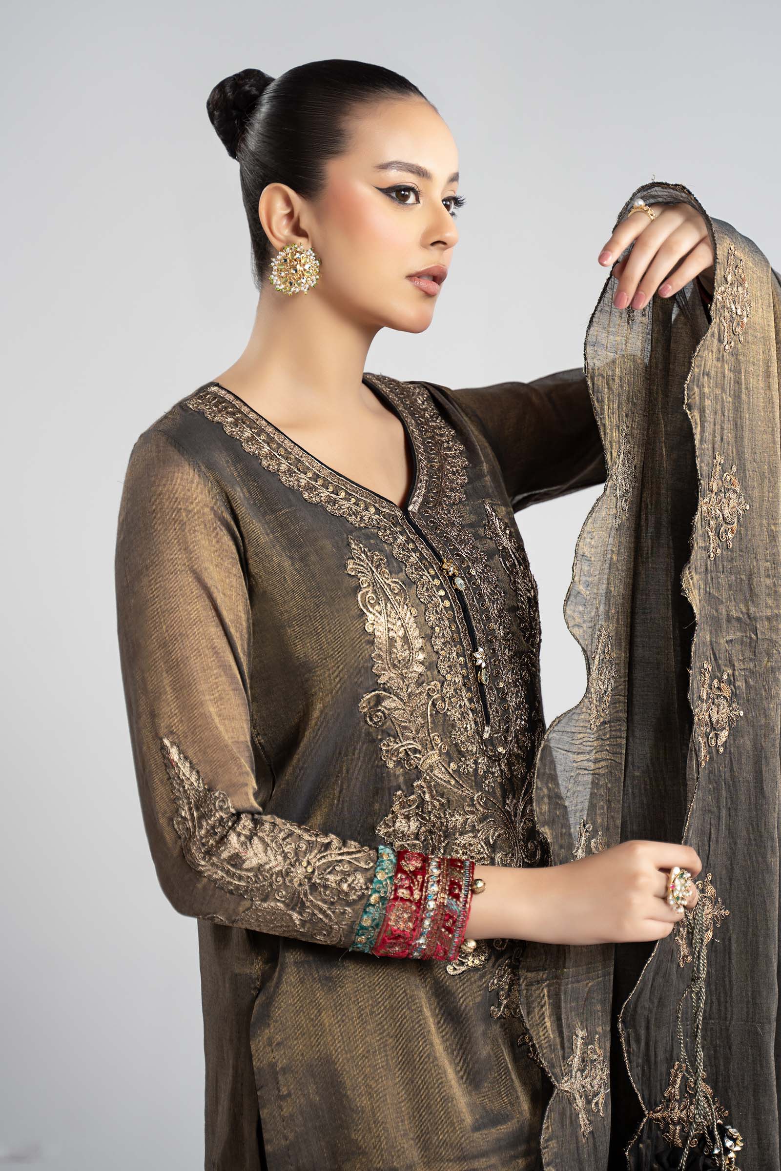 Maria B | Luxury Winter Pret 25 | DW-W25-01-Black - House Of Hania