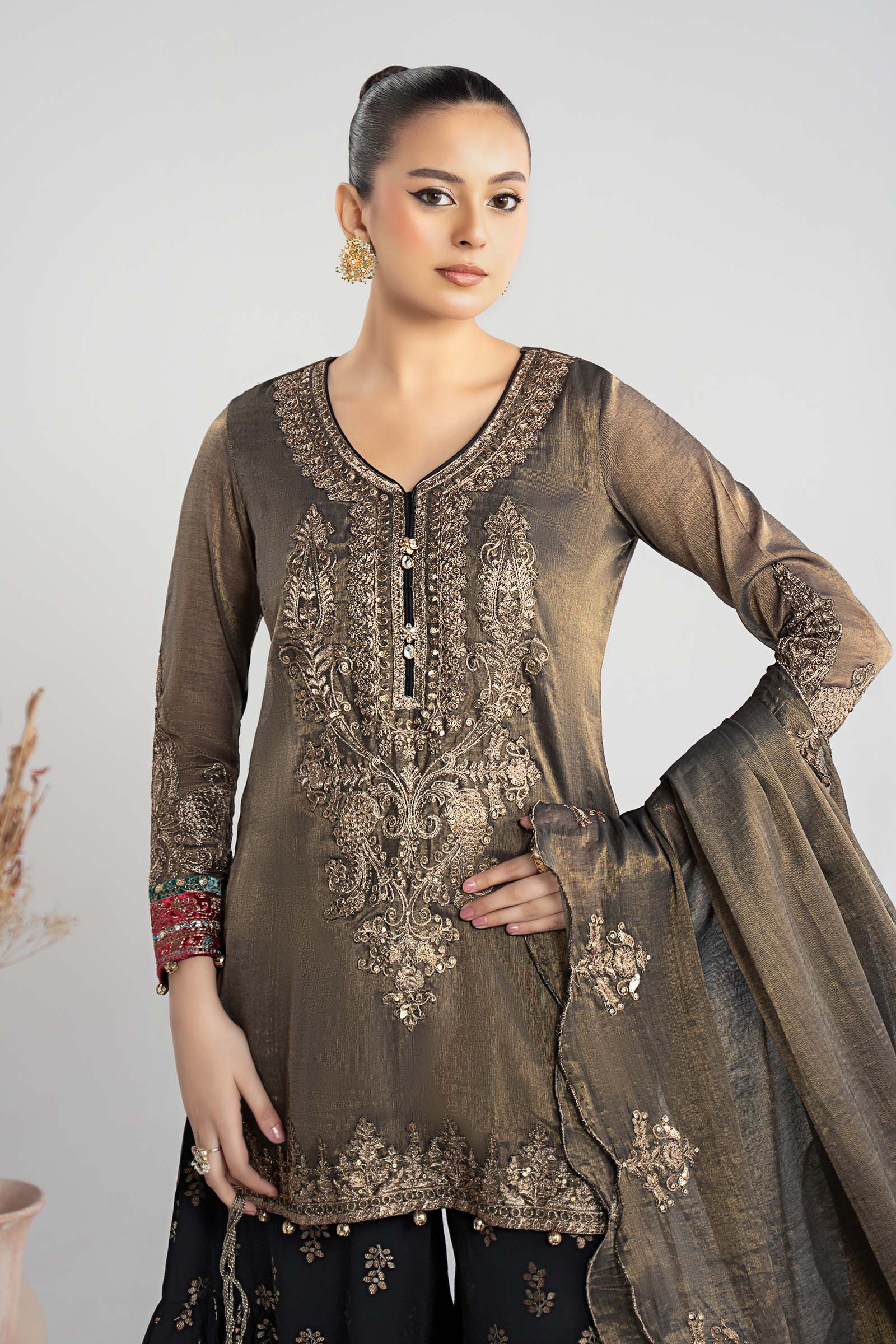 Maria B | Luxury Winter Pret 25 | DW-W25-01-Black - House Of Hania