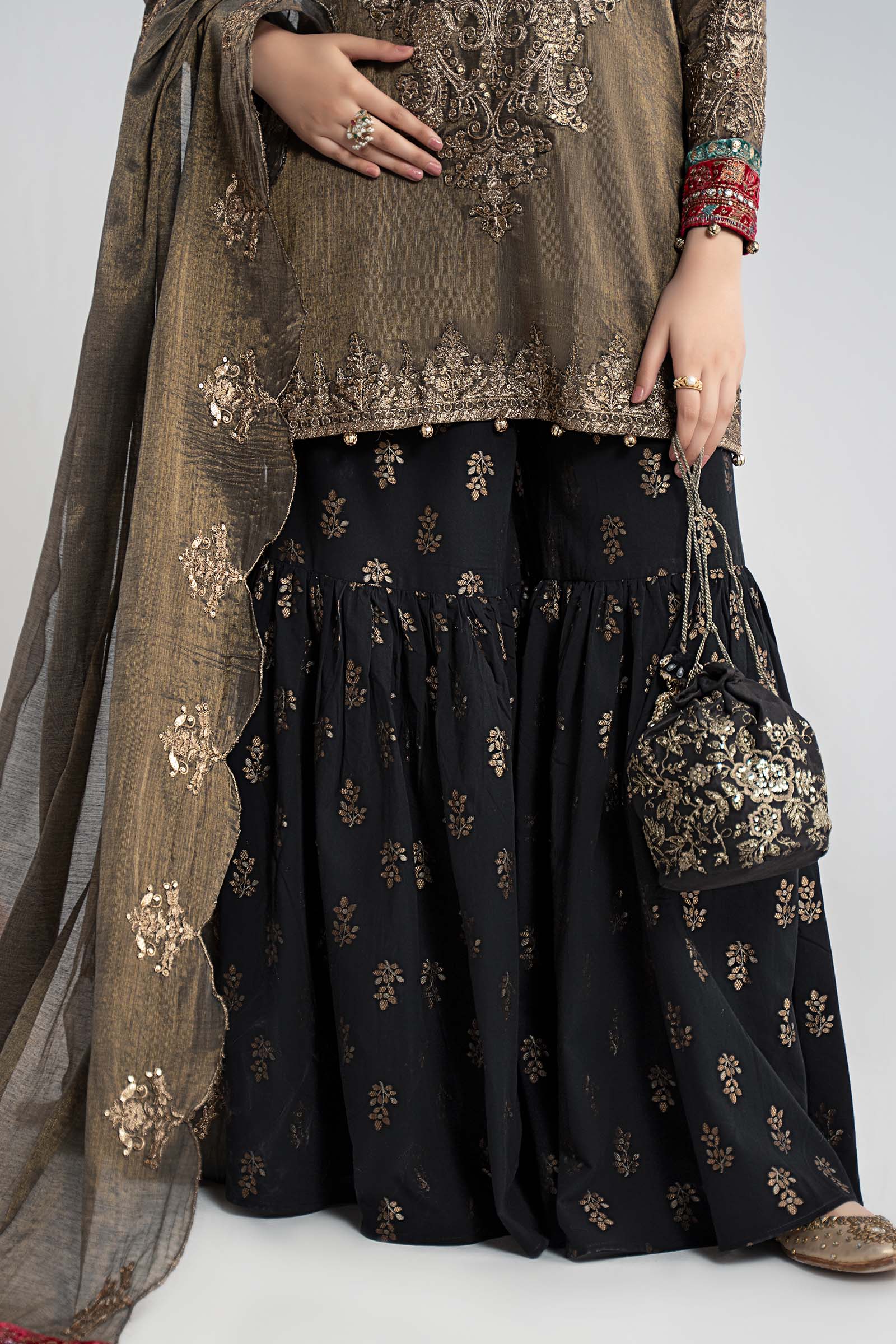 Maria B | Luxury Winter Pret 25 | DW-W25-01-Black - House Of Hania