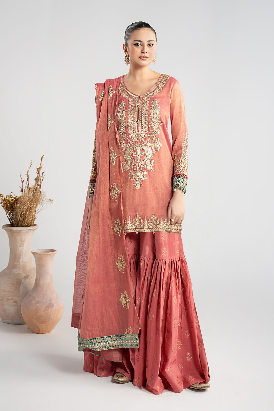 Maria B | Luxury Winter Pret 25 | DW-W25-01-Pink - House Of Hania