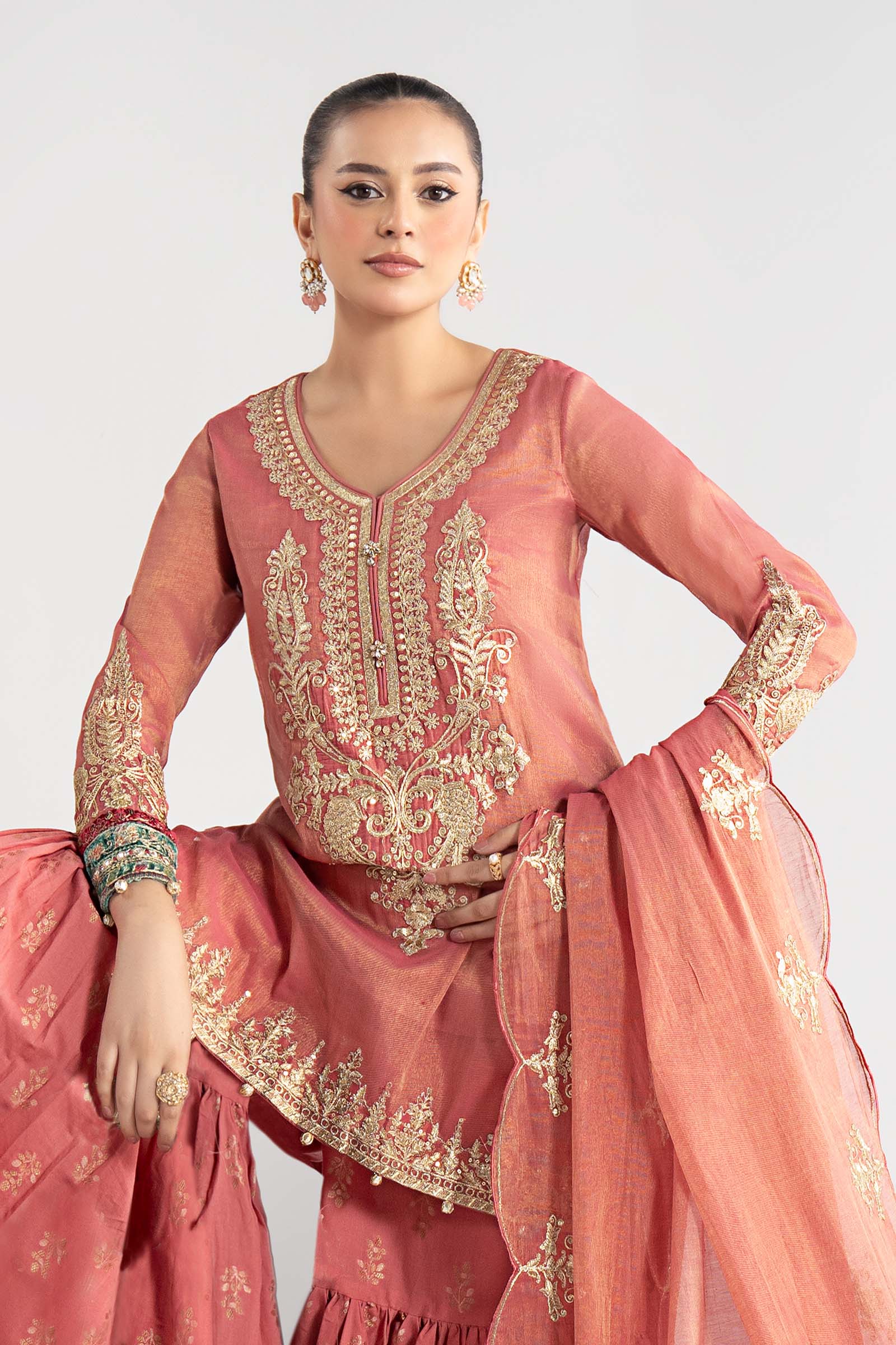 Maria B | Luxury Winter Pret 25 | DW-W25-01-Pink - House Of Hania