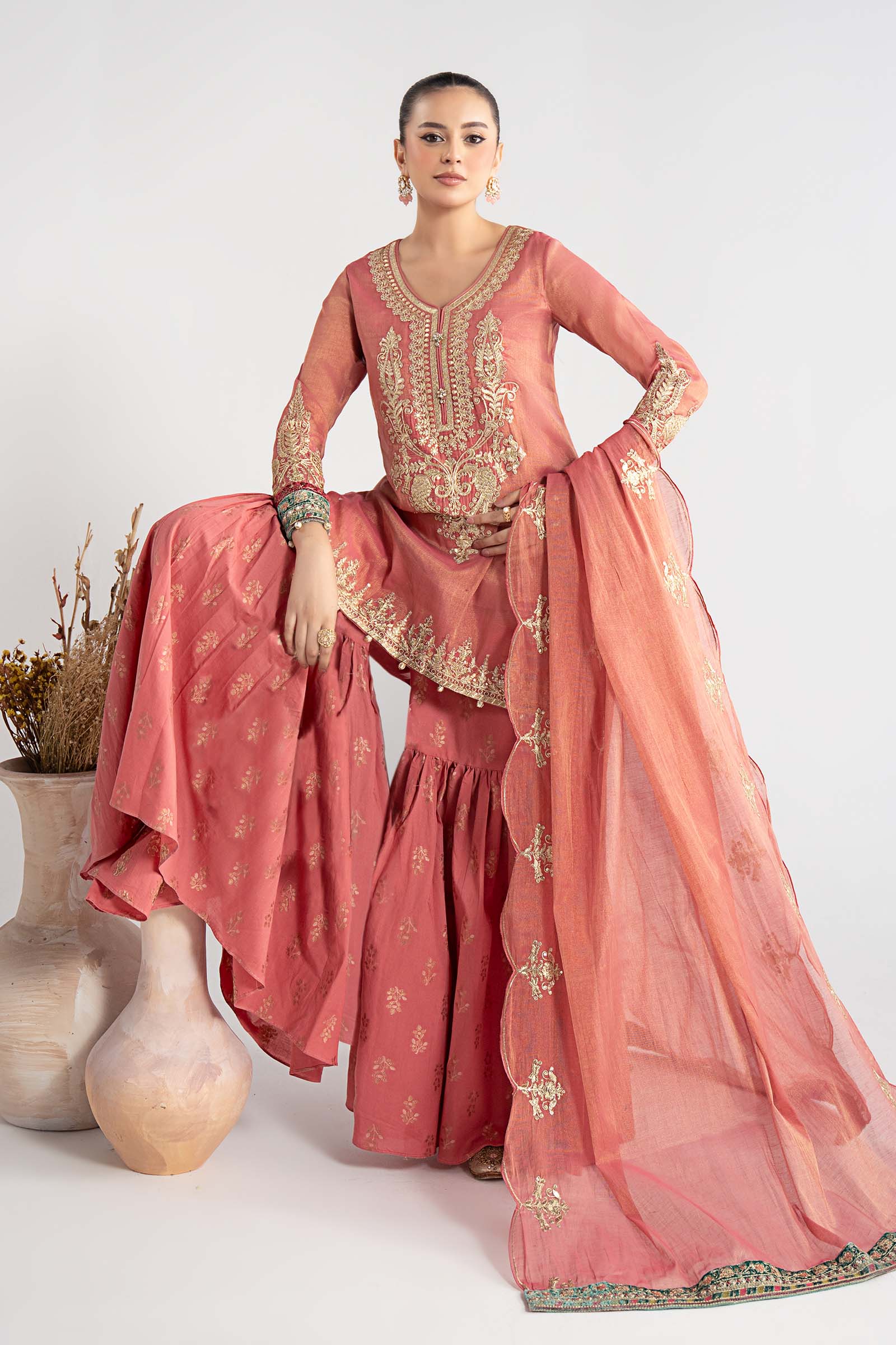 Maria B | Luxury Winter Pret 25 | DW-W25-01-Pink - House Of Hania