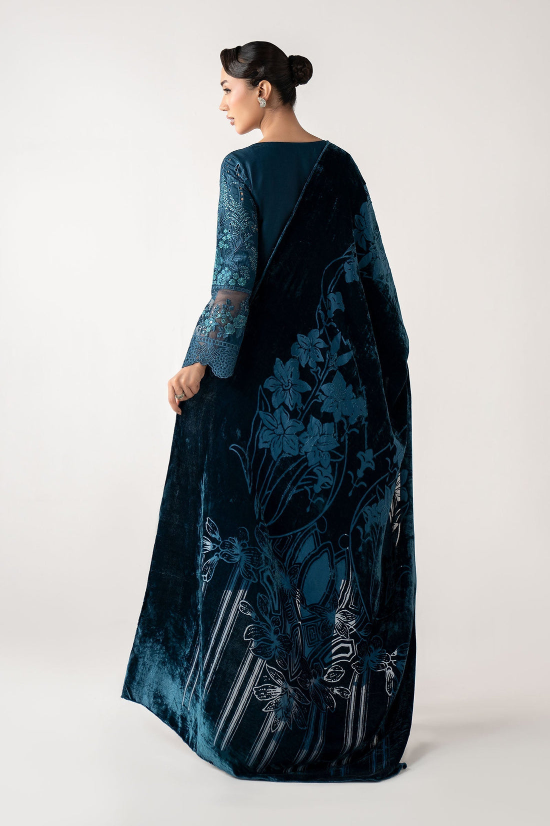 Maria B | Luxury Winter Pret 25 | DW-W25-24-Teal - House Of Hania