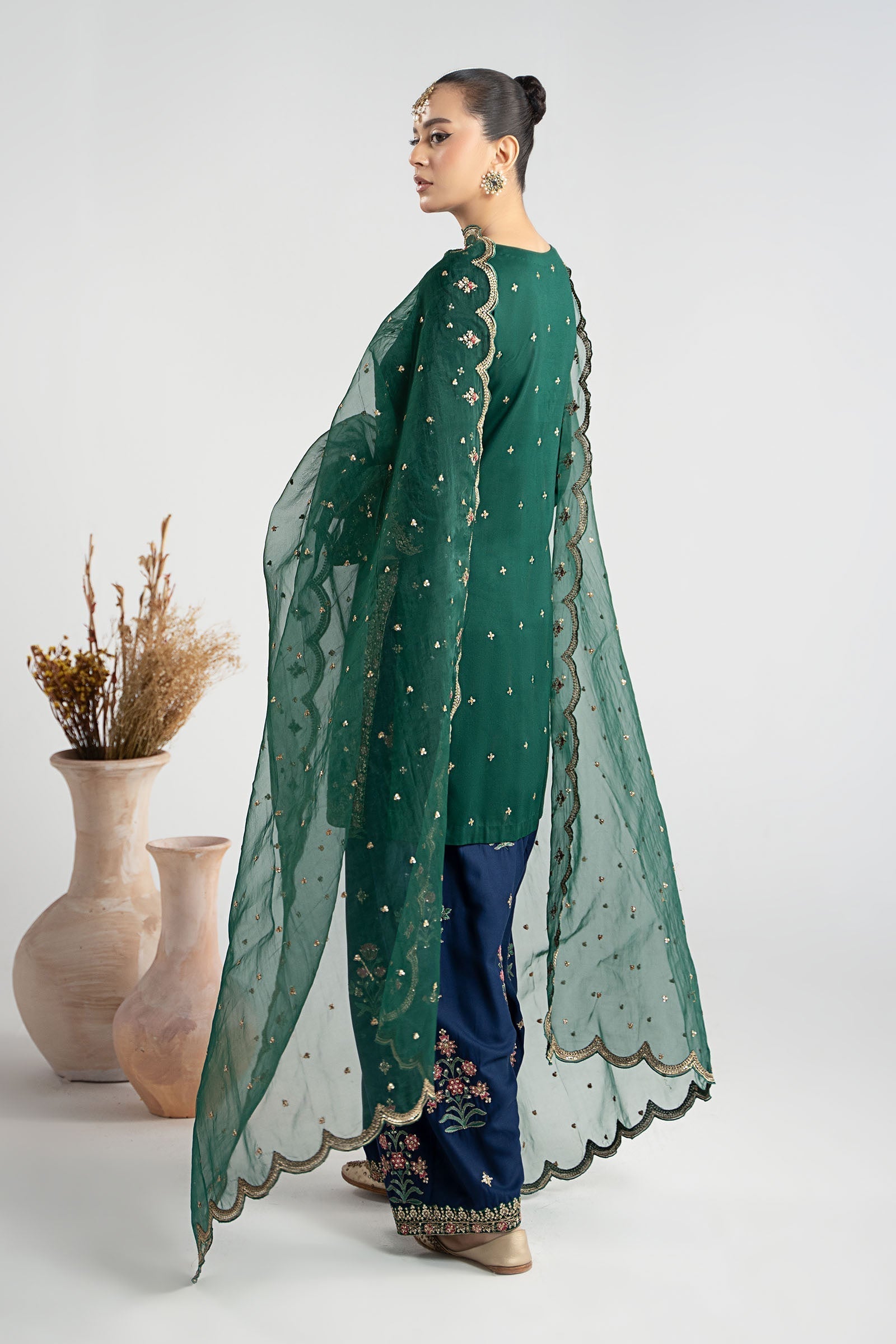 Maria B | Luxury Winter Pret 25 | DW-W25-27-Green - House Of Hania