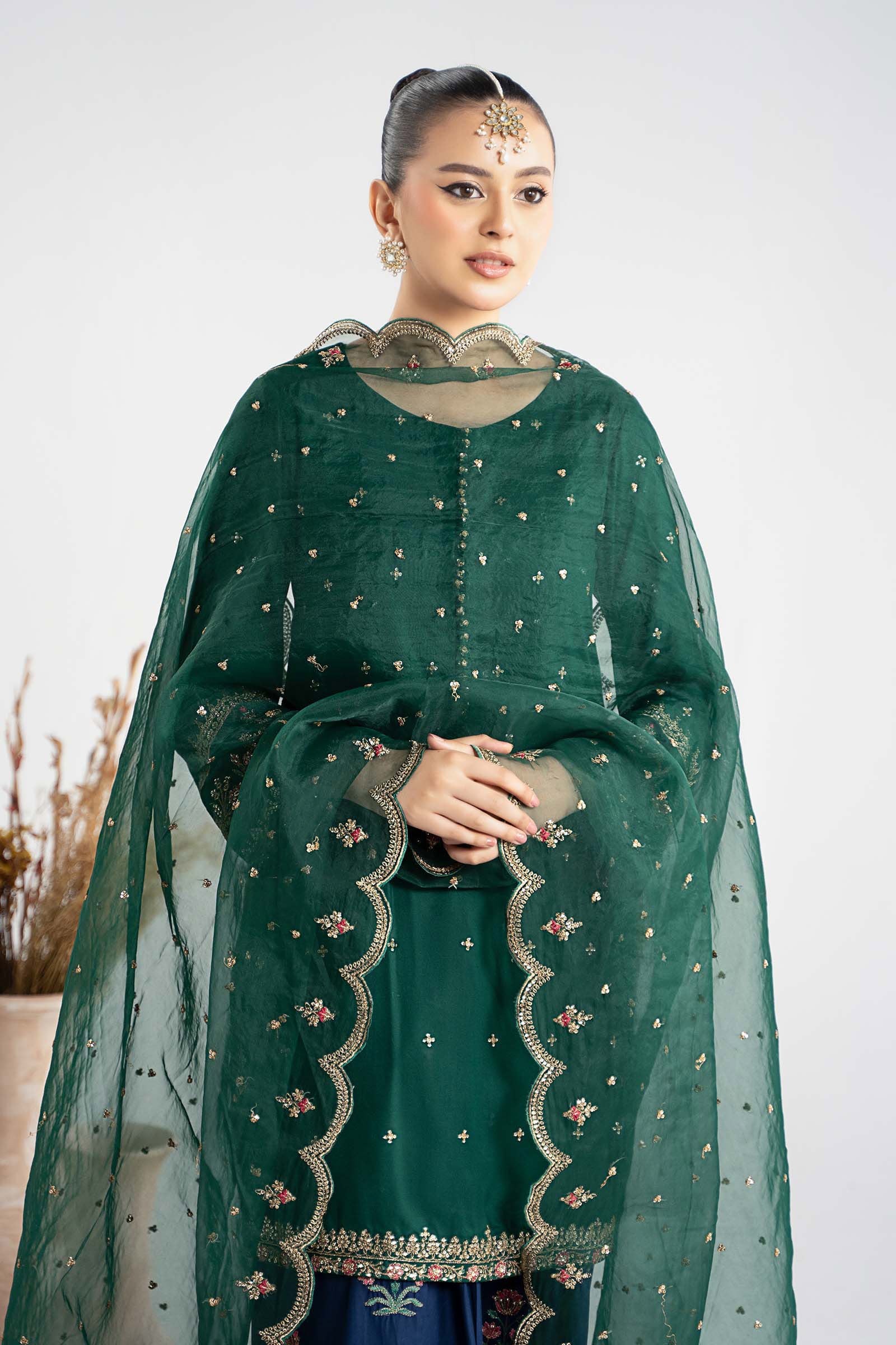 Maria B | Luxury Winter Pret 25 | DW-W25-27-Green - House Of Hania