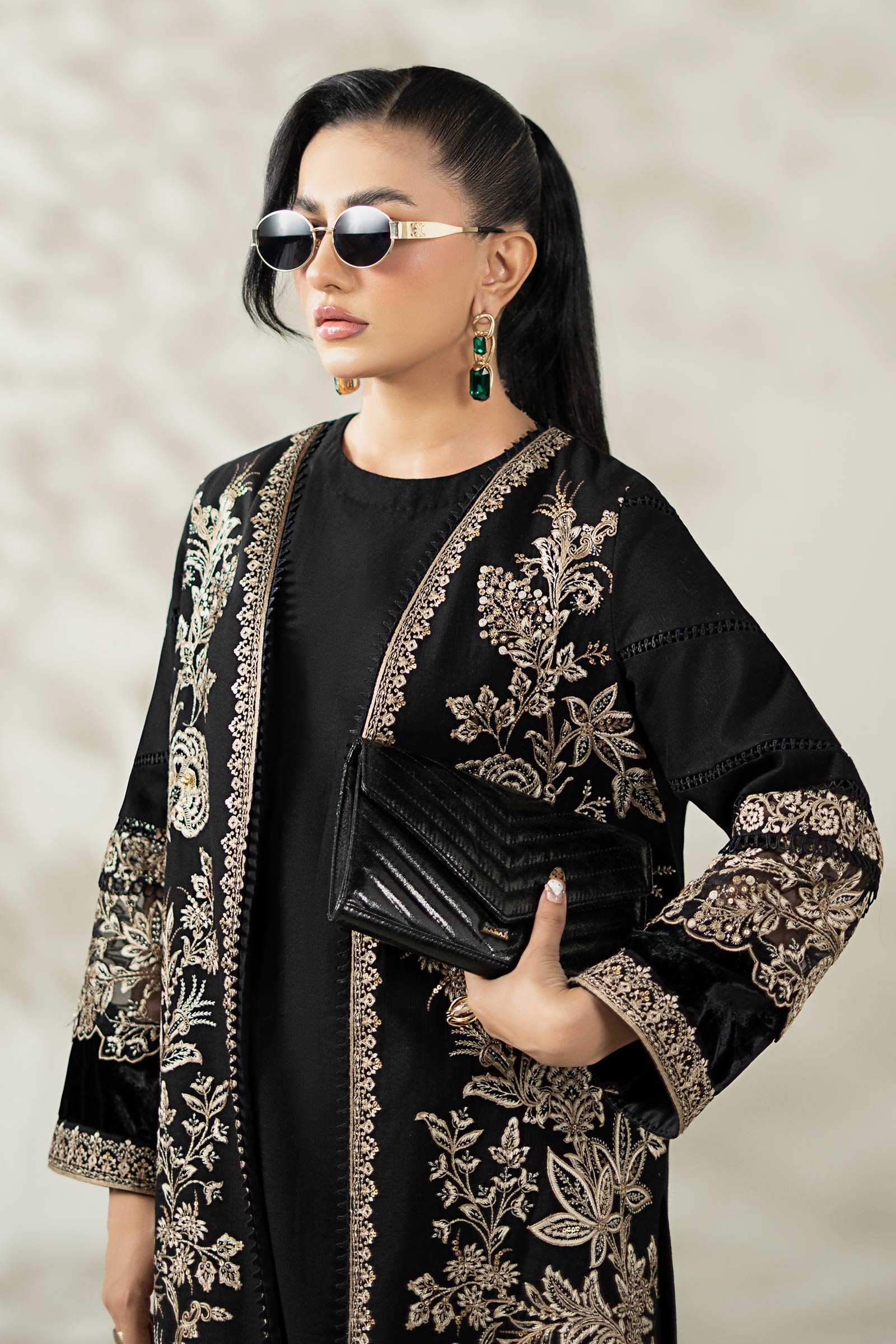 Maria B | Luxury Winter Pret 25 | DW-W25-43-Black - House Of Hania