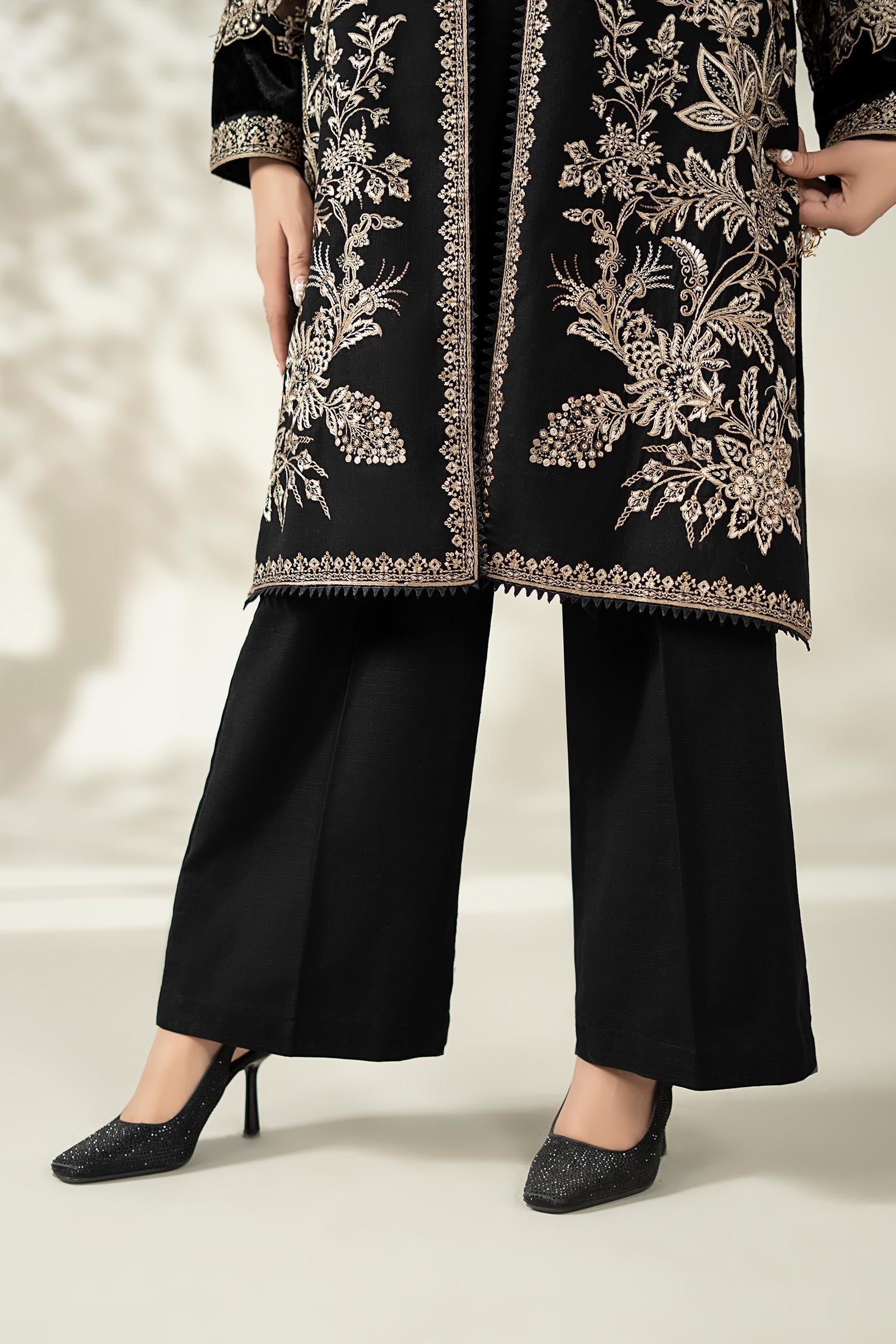 Maria B | Luxury Winter Pret 25 | DW-W25-43-Black - House Of Hania