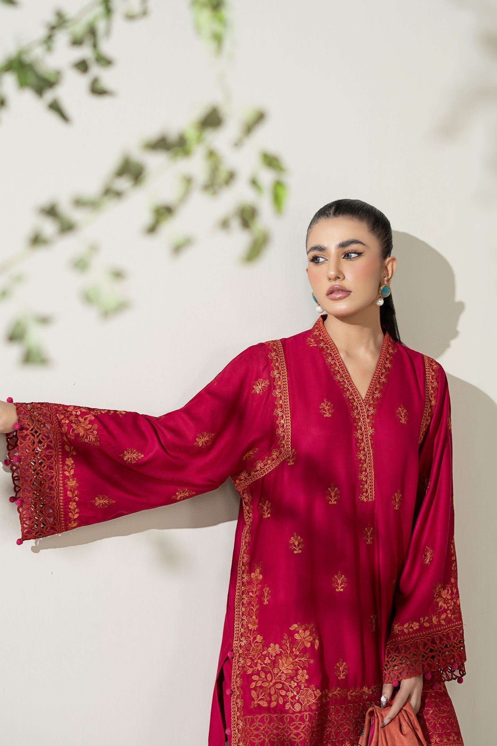 Maria B | Luxury Winter Pret 25 | DW-W25-46-Hot Pink - House Of Hania