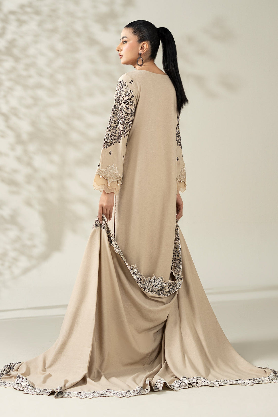 Maria B | Luxury Winter Pret 25 | DW-W25-47-BEIGE - House Of Hania