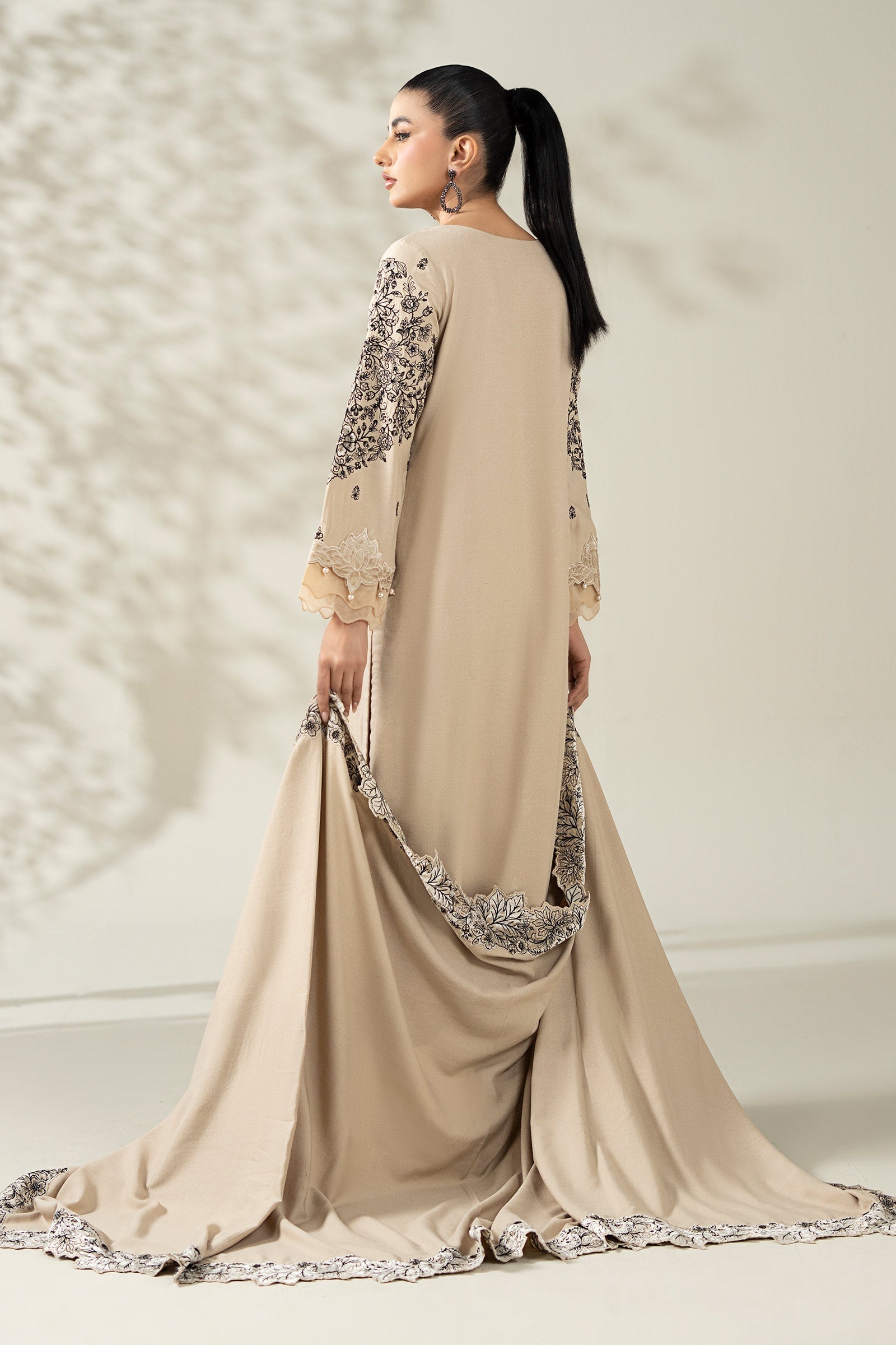 Maria B | Luxury Winter Pret 25 | DW-W25-47-BEIGE - House Of Hania