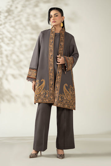 Maria B | Luxury Winter Pret 25 | DW-W25-49-Grey - House Of Hania