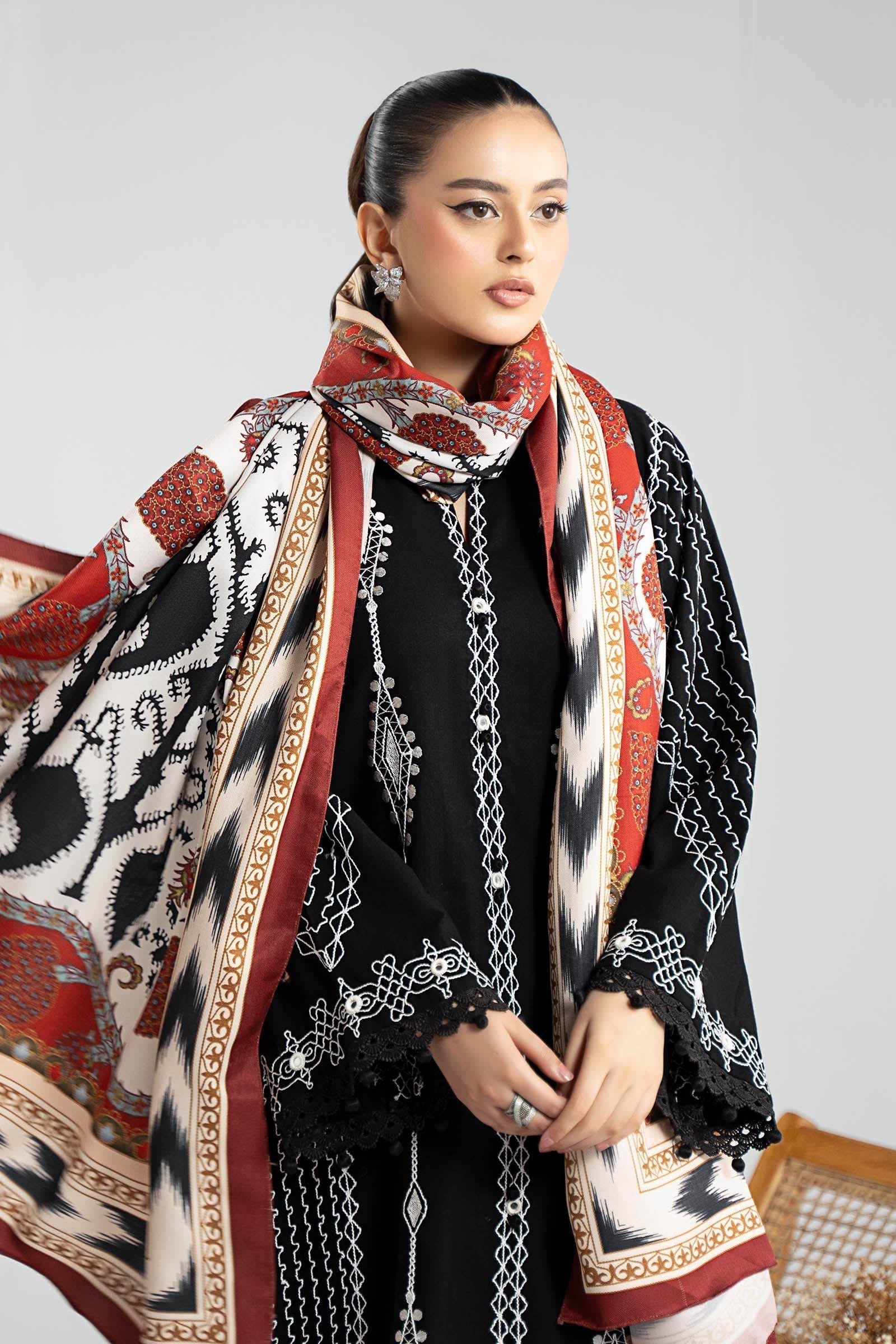 Maria B | Luxury Winter Pret 25 | DW-W25-51-Black - House Of Hania