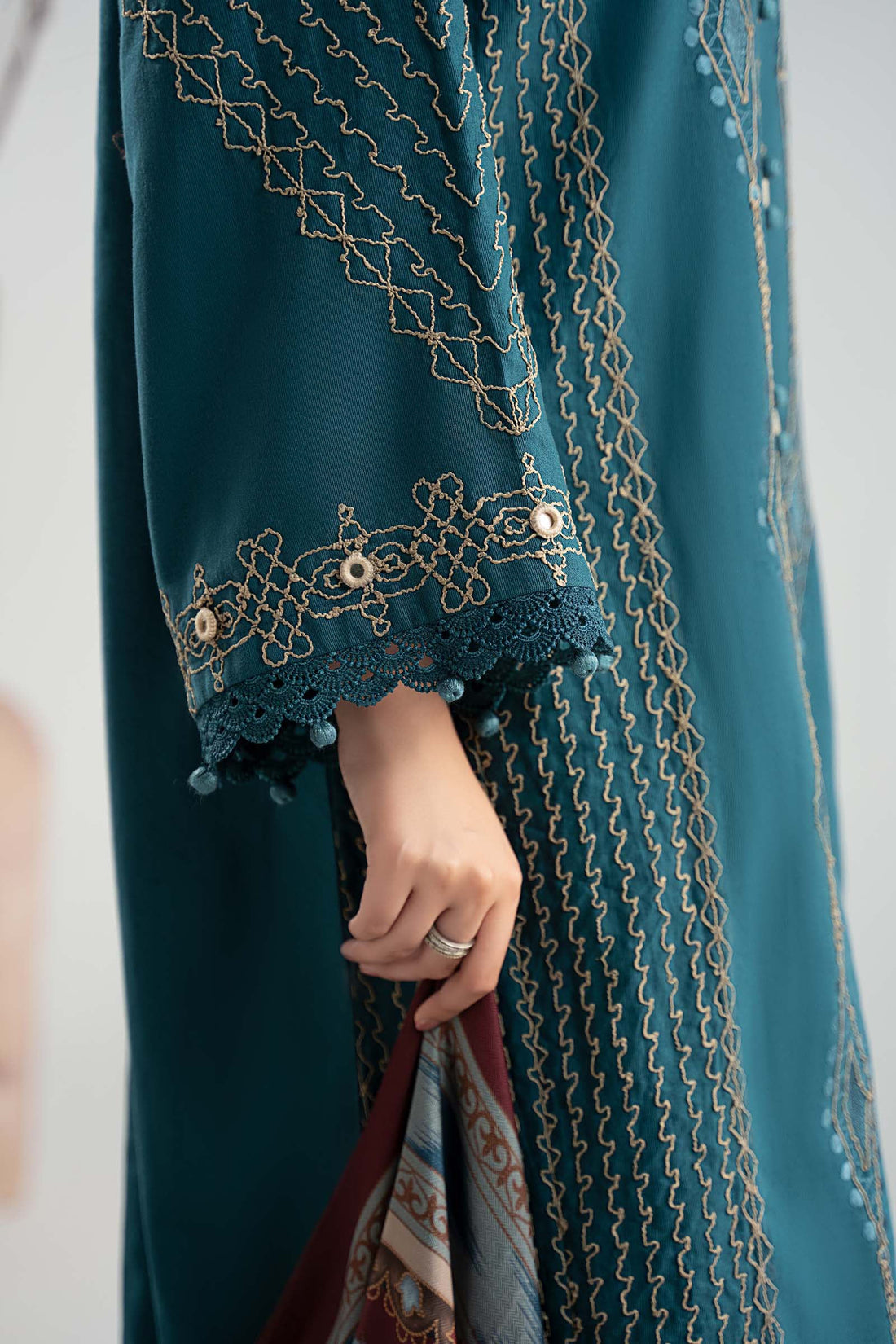 Maria B | Luxury Winter Pret 25 | DW-W25-51-Blue - House Of Hania