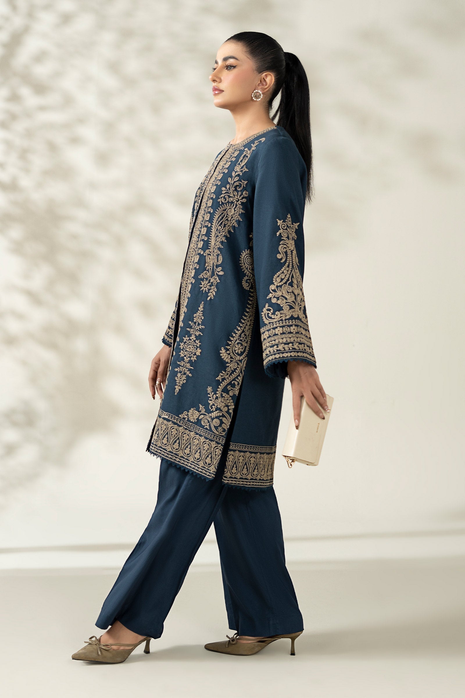 Maria B | Luxury Winter Pret 25 | DW-W25-58-Blue - House Of Hania