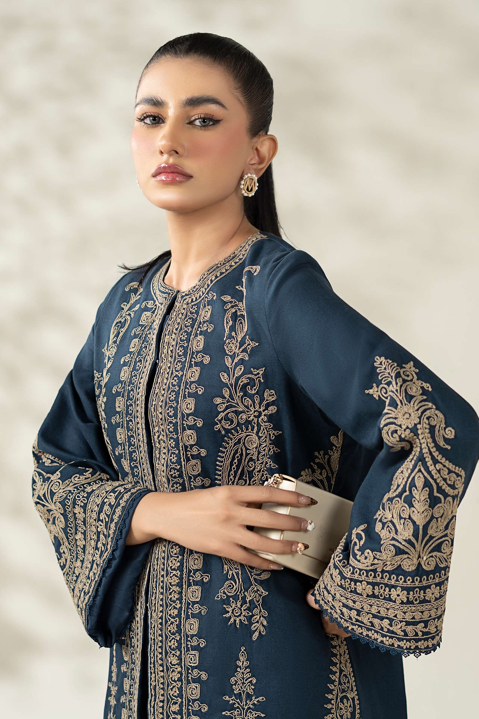 Maria B | Luxury Winter Pret 25 | DW-W25-58-Blue - House Of Hania