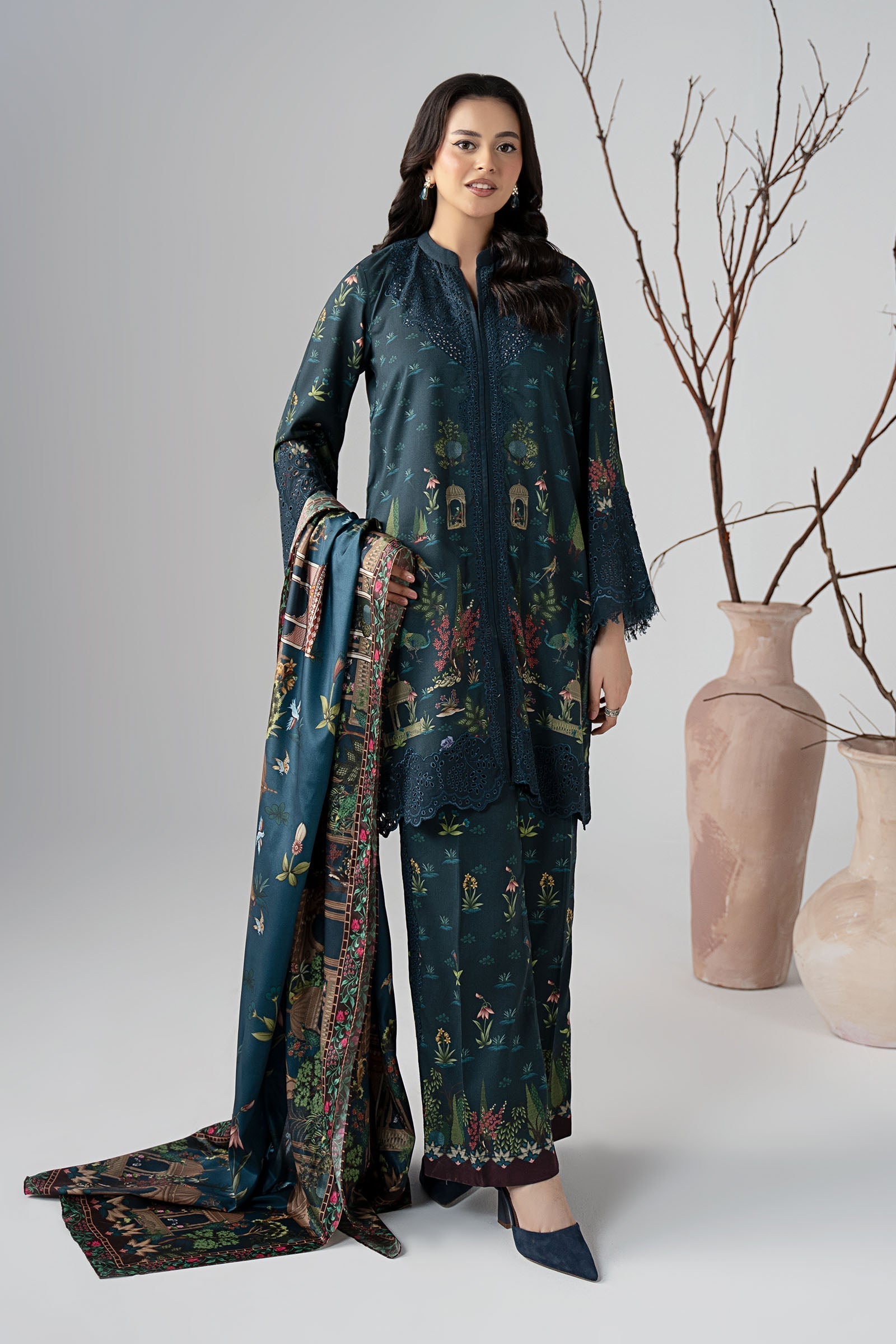 Maria B | Luxury Winter Pret 25 | DW-W25-59-Teal - House Of Hania